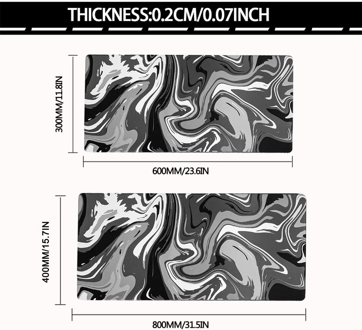 Large Mouse Pad for Desk - Gaming Mouse Pad with Stitched Edges, Anti-Slip Base, Desk Mat Desk Pad for Keyboard and Mouse