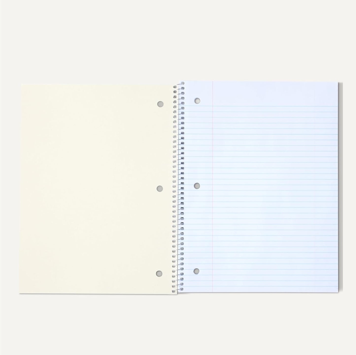 Amazon Basics College Ruled Spiral Notebook, 70 Sheets, 10.5" x 8", Assorted Solid Colors, 5 pack