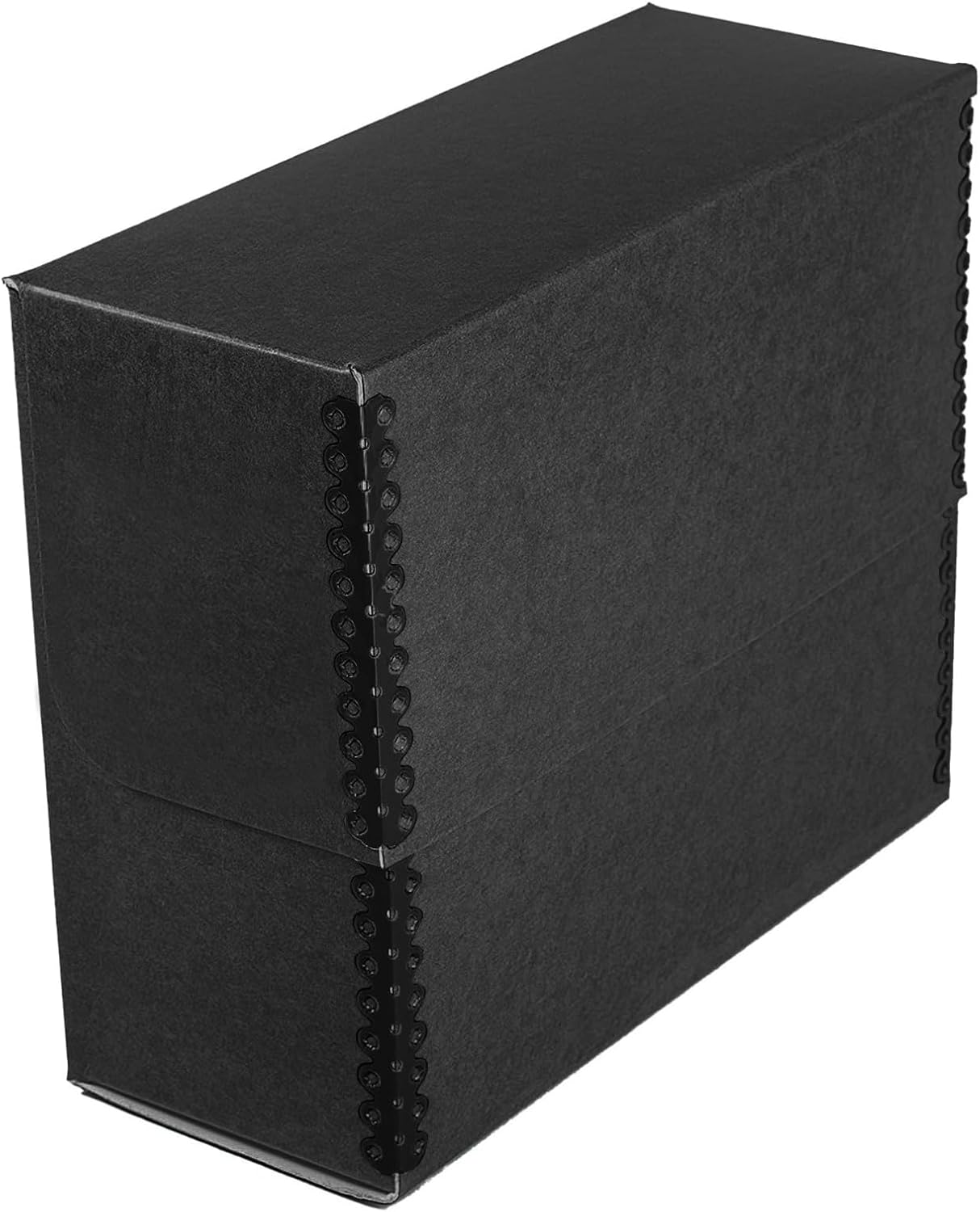 Lineco Archival Document Storage Box with Metal Edge, Acid-Free Black Boxboard, Organize and Store Files, Prints, Photos, Legal-Sized Case 15.5" x 10.5" x 5" Wide