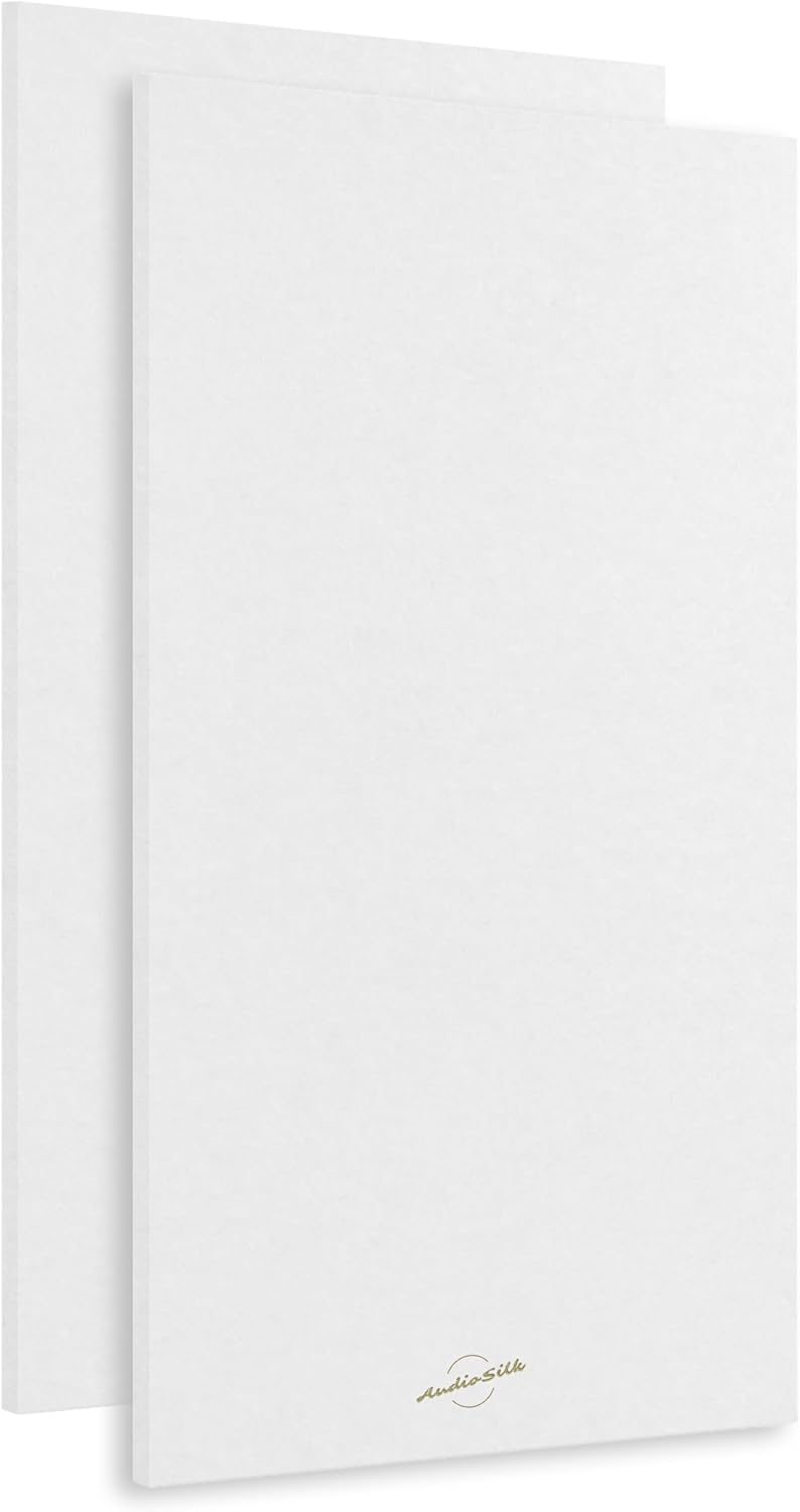 Acoustic Panels, 2 Pack, Large, 46" x 23", Pure White