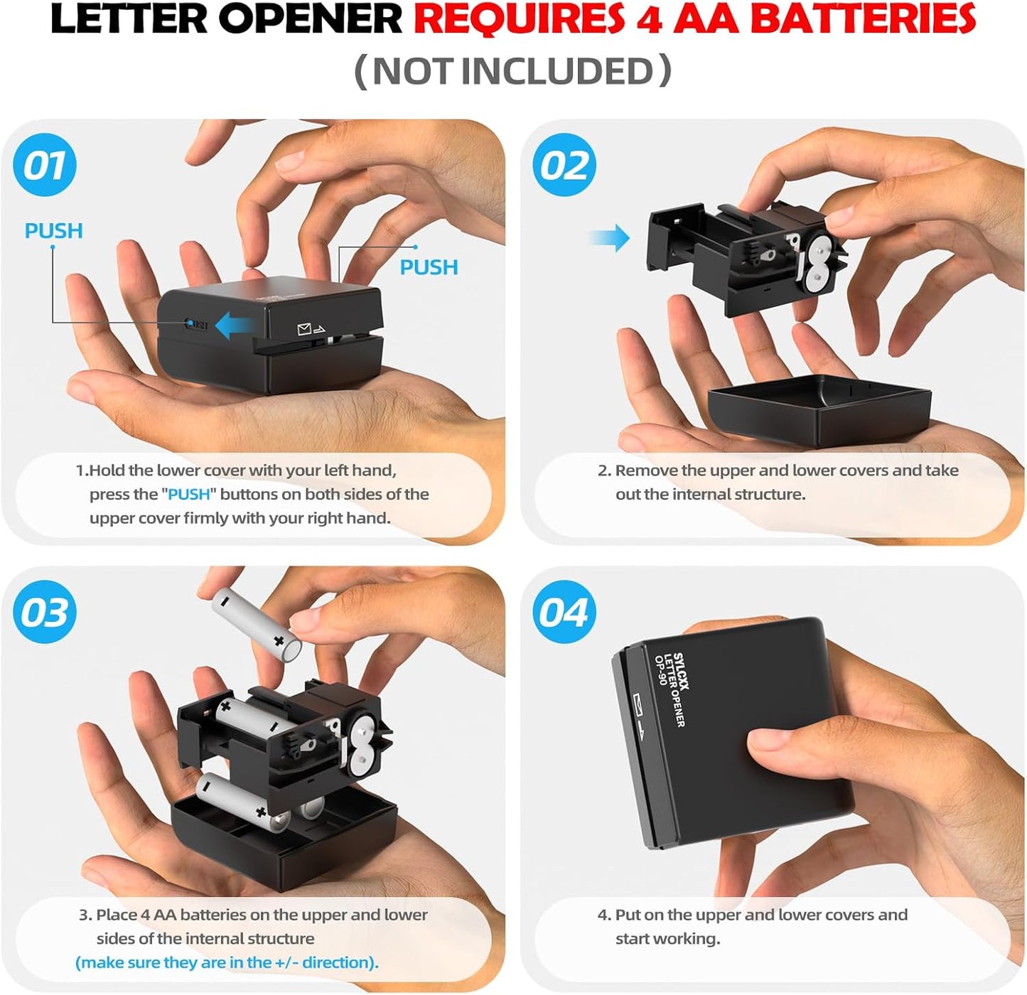 Electric Letter Opener and Confidential Roller Stamp Combo, Portable Office School Stationery for Cutting Envelope,ID Blockout, Womens Mens Moms Dads Gifts for Birthday Anniversary (White+Pink)