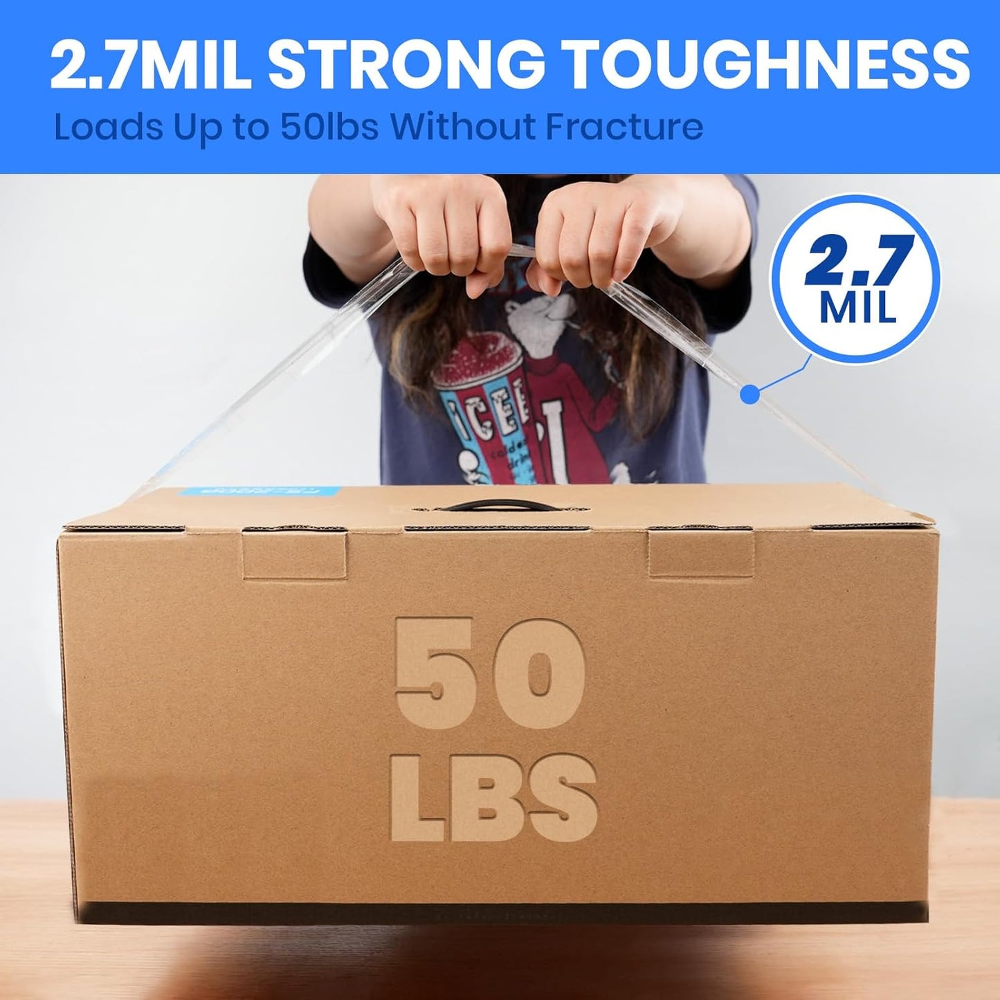 ADHES Packing Tape Shipping Tape Packaging Tape for Moving Boxes Heavy Duty Clear, 55M Per Roll 1.88 Inch Width,2.7Mil