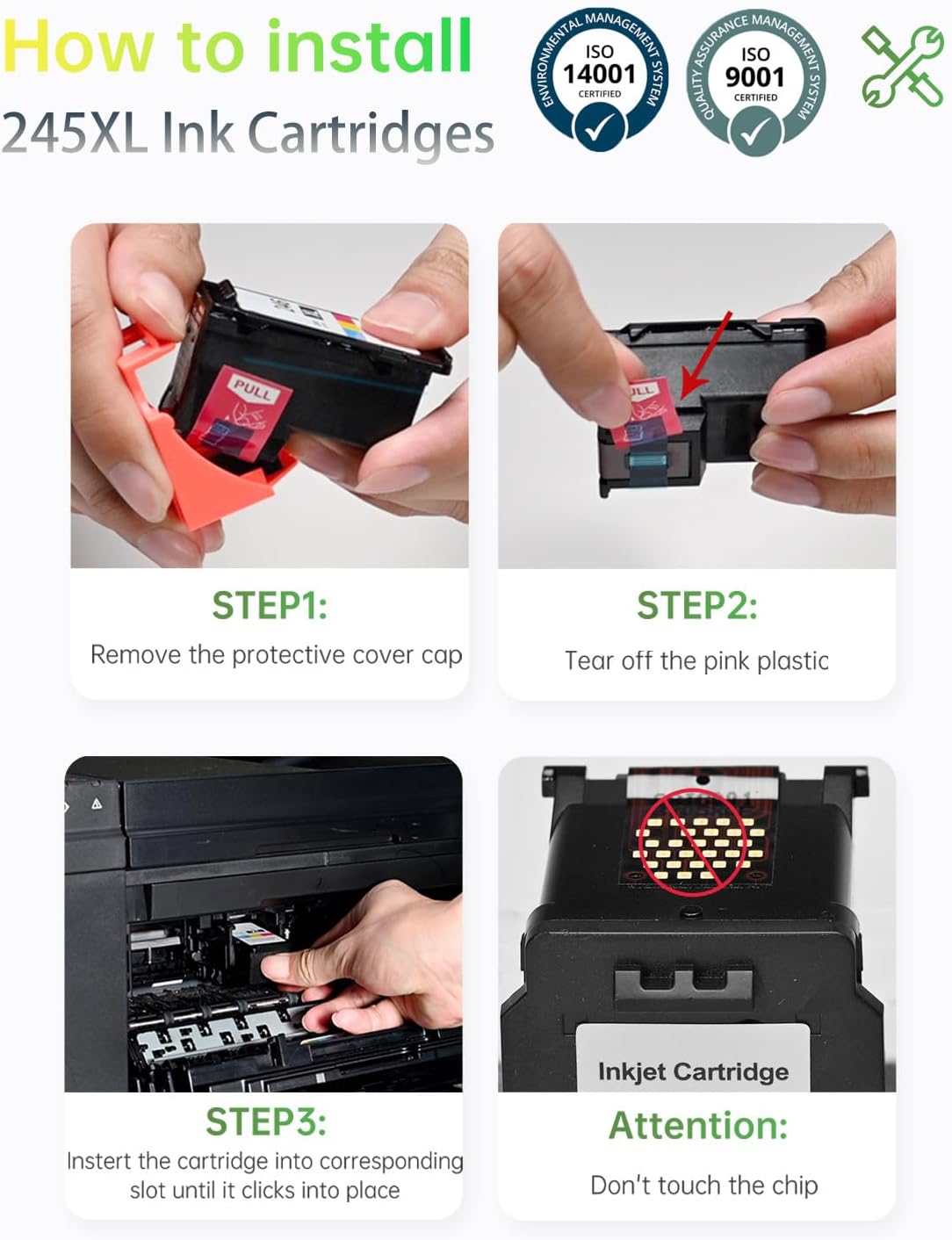 LEMERO 245XL Ink Cartridge Replacement for Canon 245XL Black Ink PG-245 245 XL Black Ink Cartridge Work with Canon Pixma MG2522 MG2500 MG2520 MX490 MX492 TR4520 TR4500 TS3322 TS202 Printer Ink (2Pack)