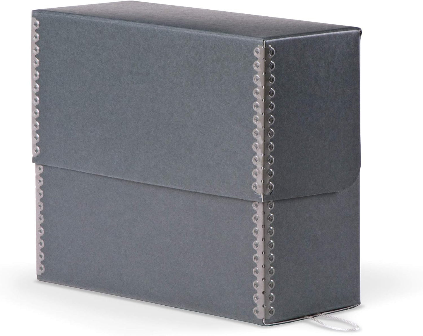 Gaylord Archival Blue/Grey Flip-Top Document Storage Box - 4W x 12 1/4L x 10 1/4" H
