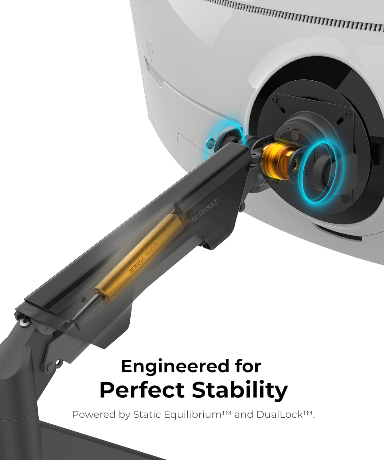 Heavy Duty Monitor Arm Desk Mount for 34 to 49 inch Ultrawide Curved Flat Monitors, Supports 14 to 38 lbs, Smooth Gas Spring Movement, VESA 75x75/100x100, Black, Classic