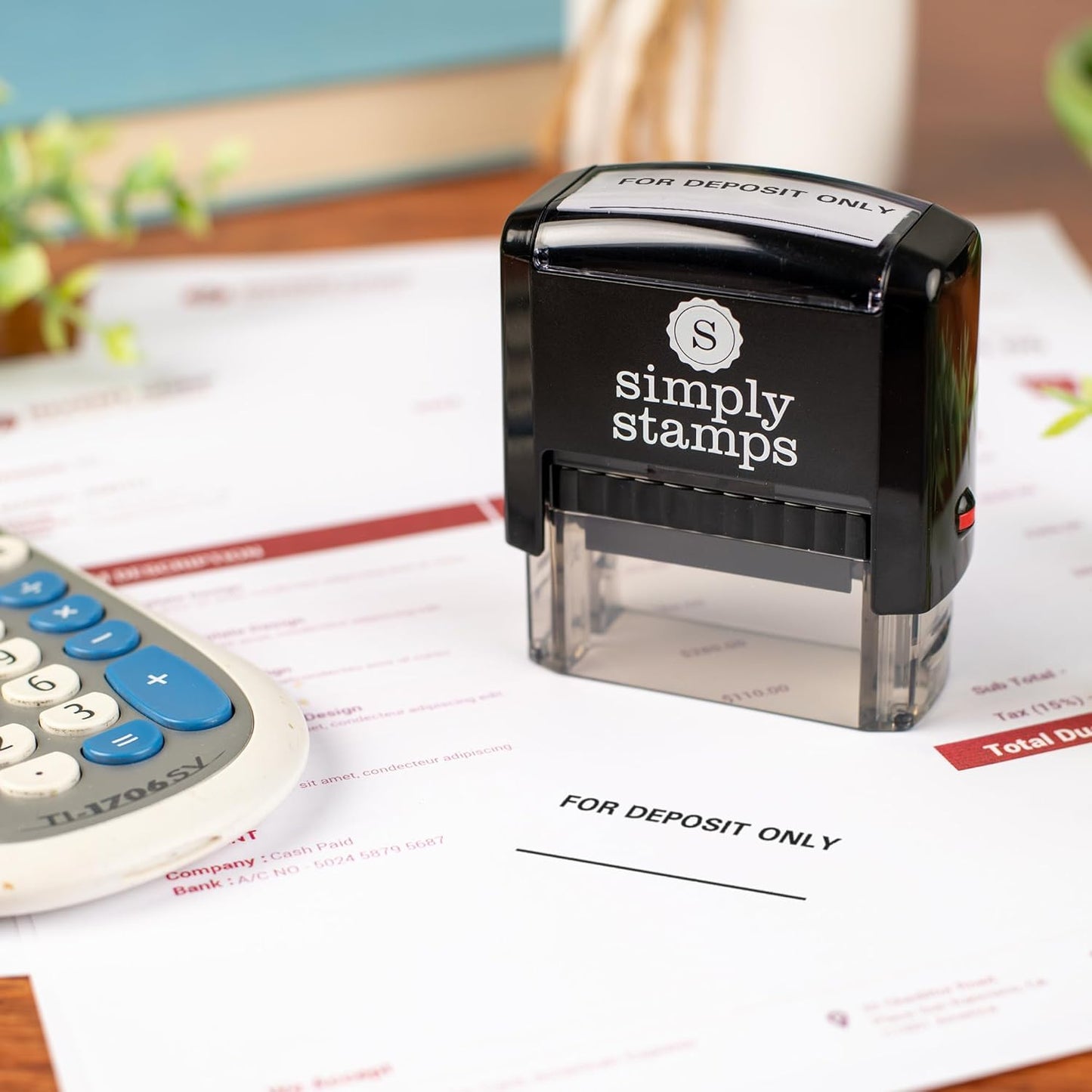 for Deposit Only Office Stamp | 4 Different Sizes | 20 Designs | Multiple Color Options | Perfect for Quick Validation of Office Documents (for Deposit Only, Medium)