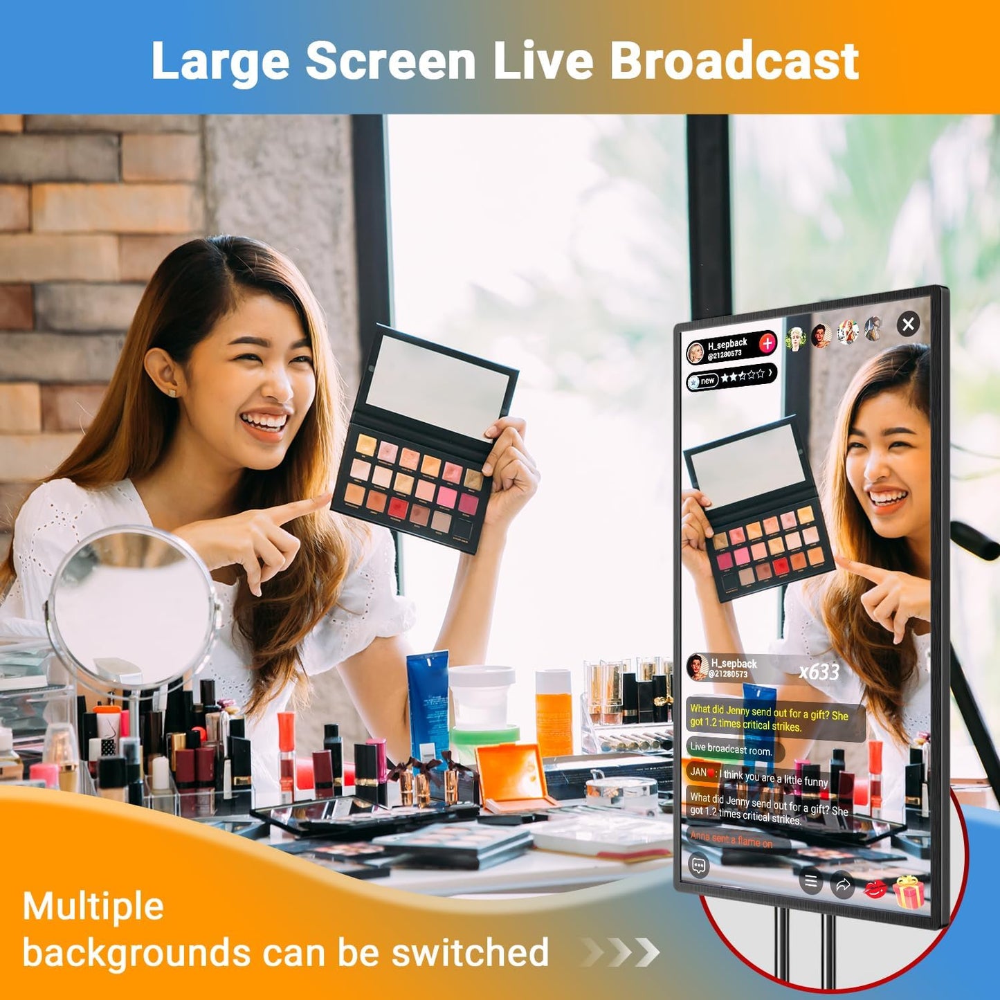 Smart Board, 55 Inch Digital Electronic Whiteboard and Smartboard for Classroom, Screen Mirroring for Live Streaming Capacitive Touchscreen, Digital Signage Displays and Player for Advertisin