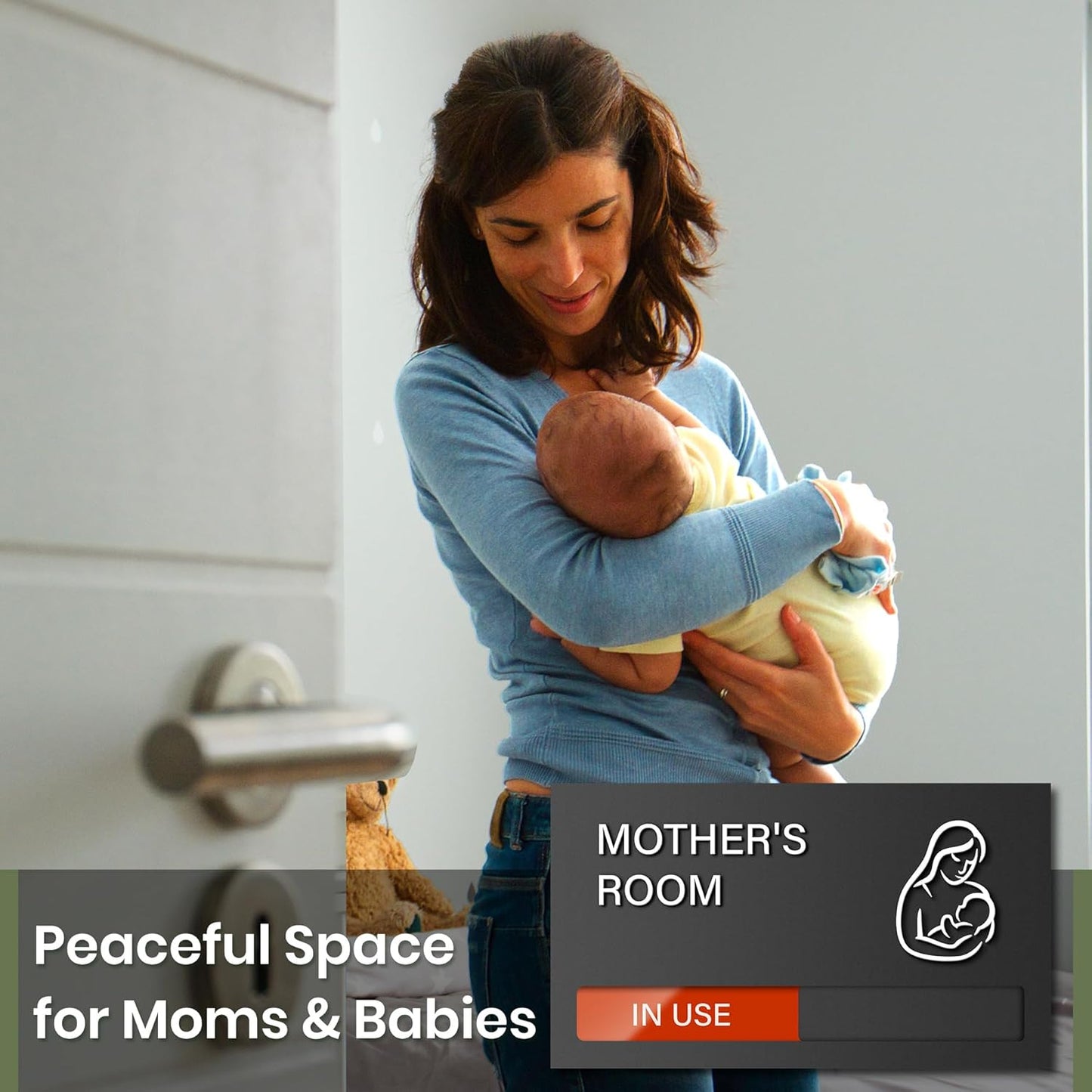 Mother's Room Door Sign, Available In Use Sign for Lactation Room, Breastfeeding in Progress Do Not Disturb Signs, Privacy Vacant Occupied Nursing Slider Office Signs