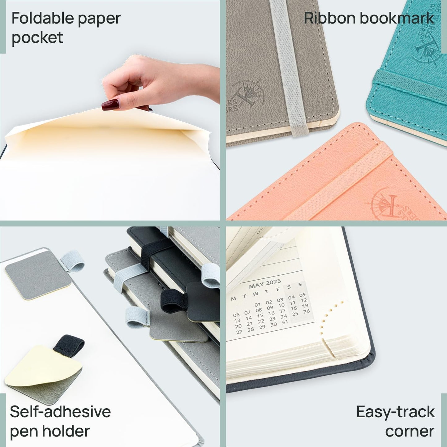 POPRUN Planner 2025-2026 (Large - 8.5'' x 10.5'') Academic Weekly Calendar (July 2025 - June 2026) with Hourly Time Slots, Monthly Tabs, 100GSM Thick Papers, Leather Soft Cover - Purple