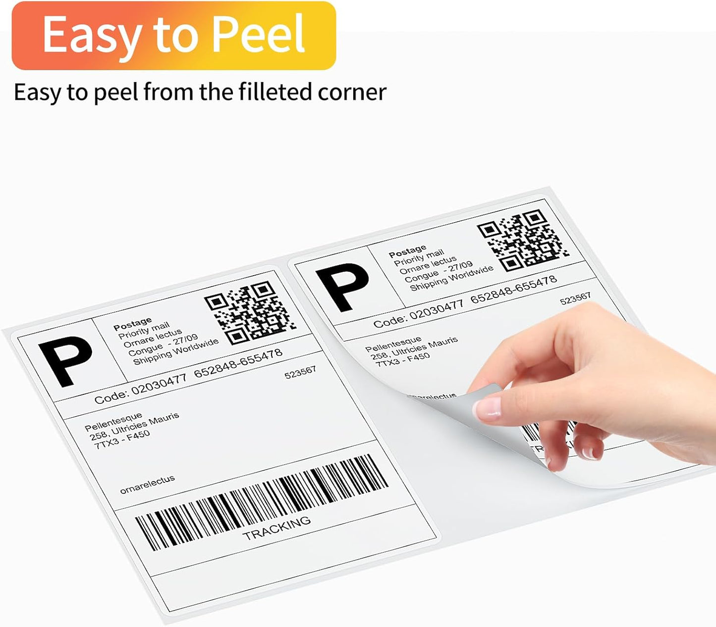 Coopaty Half Sheet Shipping Labels 8.5" x 5.5" Sticker Labels for Laser & Ink Jet Printers, 2 Per Page Self Adhesive Mailing Labels for Packages (500 Sheets, 1000 Labels)