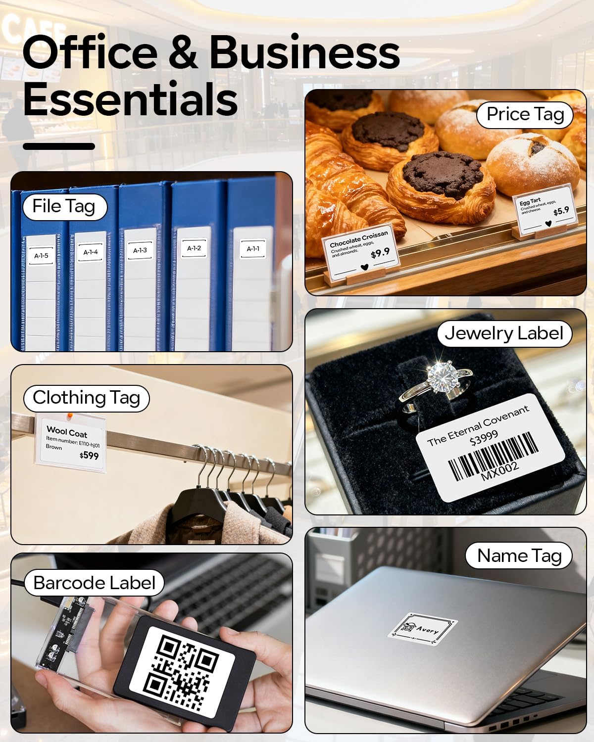 Phomemo Label Printer M110 Upgraded Label Maker Bluetooth No Ink Portable for Small Business, Address, Office, Home for Phone; for PC/Mac(USB), with 100 Labels, Baby Pink