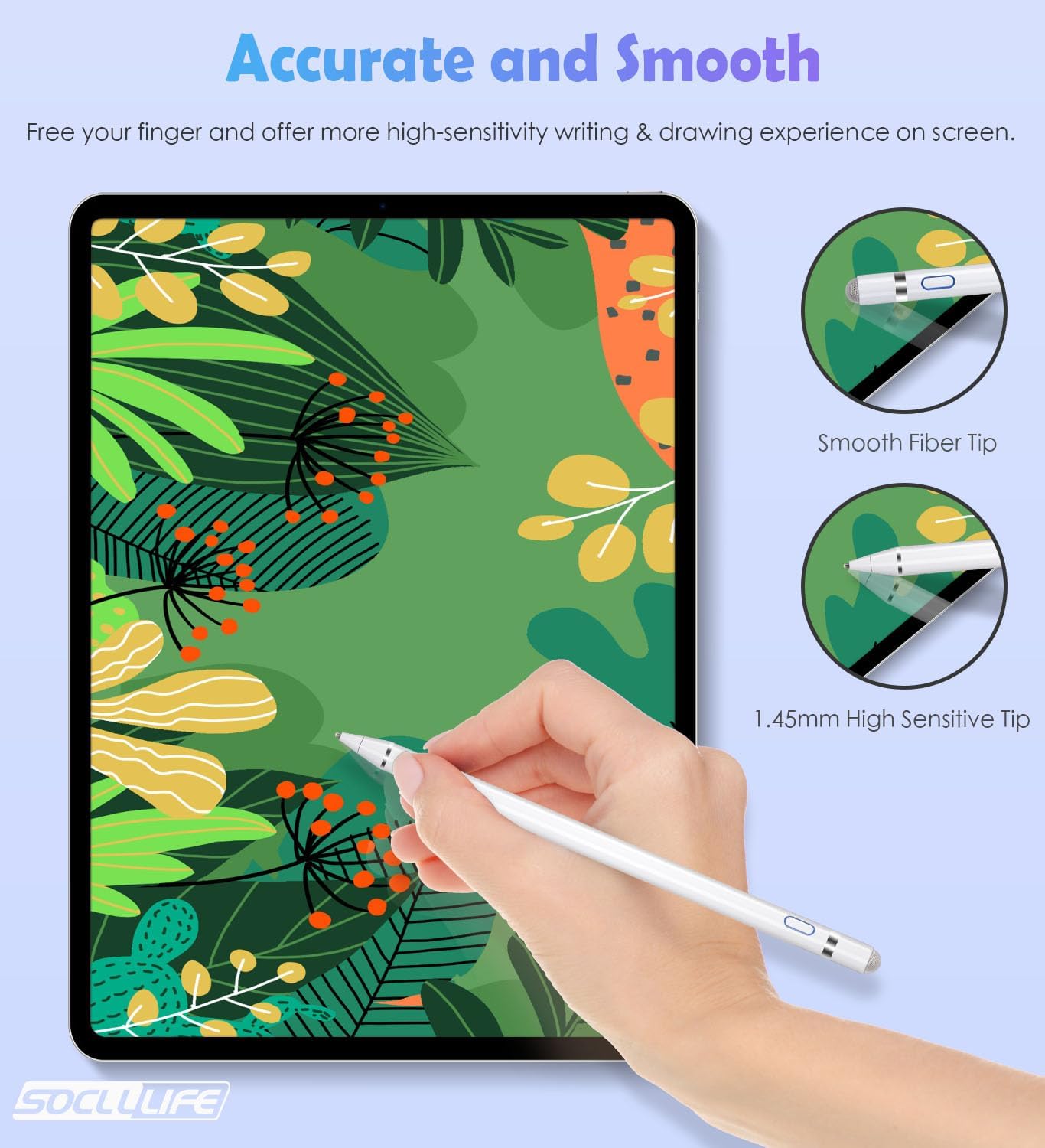 Active Stylus Pen for Touch Screens,Dual Pen Tips for Drawing Writing,High Precise Universal Digital Pencil for A-pple i-Phone 16/15/14/13/12/11/X/8/7,i-Pad Air/Pro/Mini,Tablet/Phone/Sam-Sung/K-indle