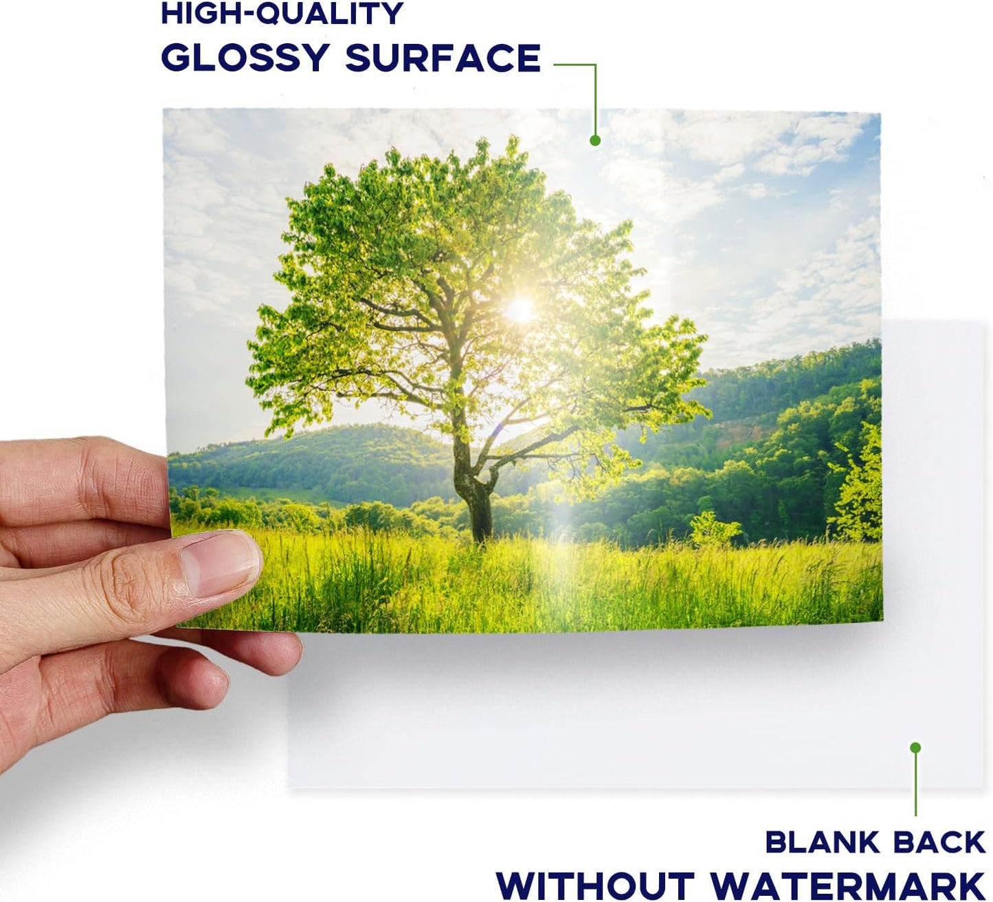 4x6 Photo Paper, Goefun 200GSM/54LB Glossy Inkjet Printer Paper for Dye Ink, 100 Sheets