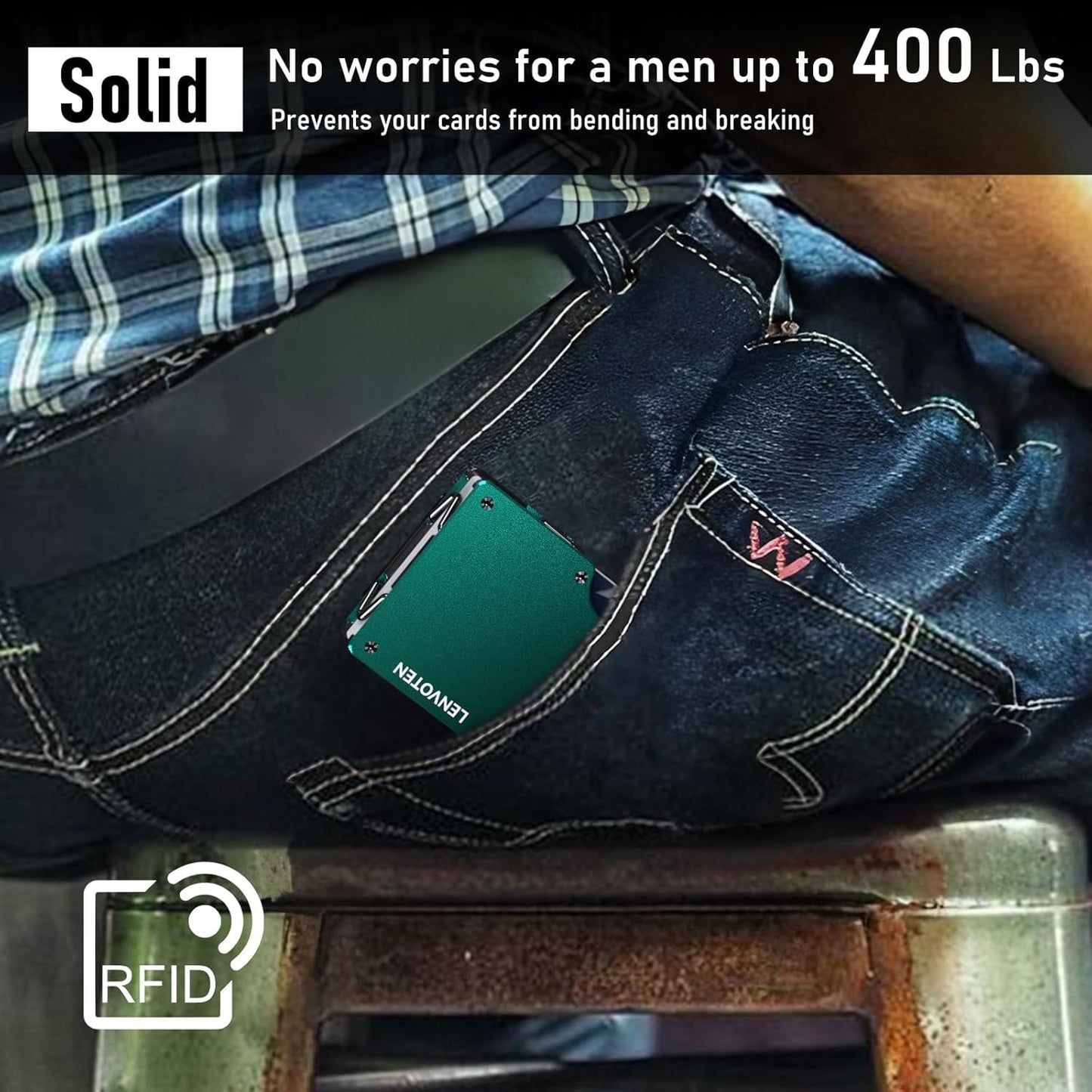 Minimalist Wallet for Men, Metal Wallet with Money Clip, Slim Compact Wallet, RFID Blocking Card Holder, Metal Aluminum Credit Card Holder, Holds up to 20 Cards