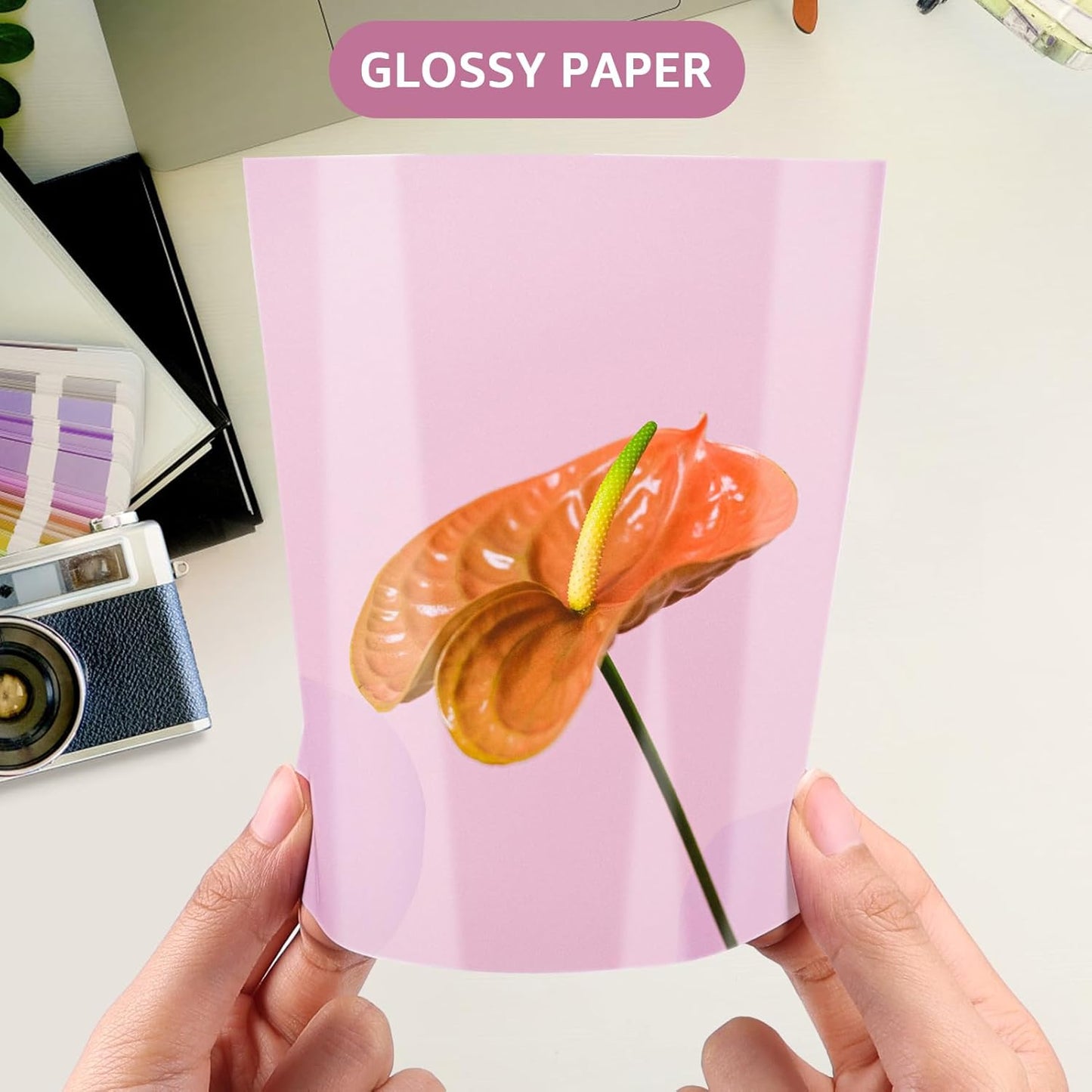 ZBEIVAN Photo Paper 8x10, 8.5x11 inch, Glossy Photo Papers 100 Sheets, 200 GSM Paper for Printer (50 Sheets of each size 8x10, 8.5x11)