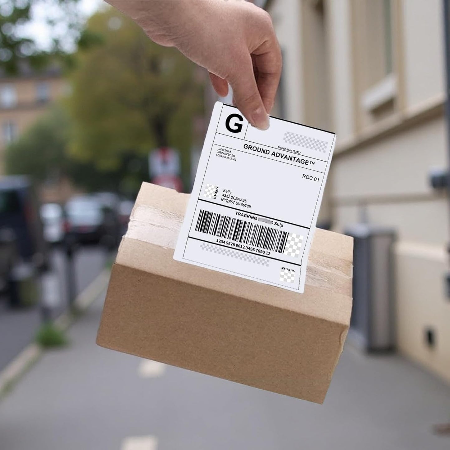 4"×6" Direct Thermal Shipping Label, Fanfold Thermal Label 2000 Packs (500packs Per Stack) Permanent Adhesive, Compatible with Zebra, Rollo, Jadens, Nelko