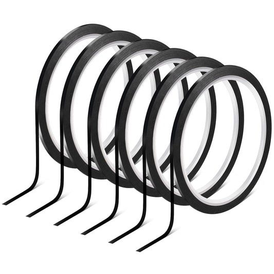 6 Rolls 1/8 Whiteboard Tape - Thin Dry Erase for Art, Charts & Whiteboards - Pinstripe Paper Tape, 108 Feet per Roll