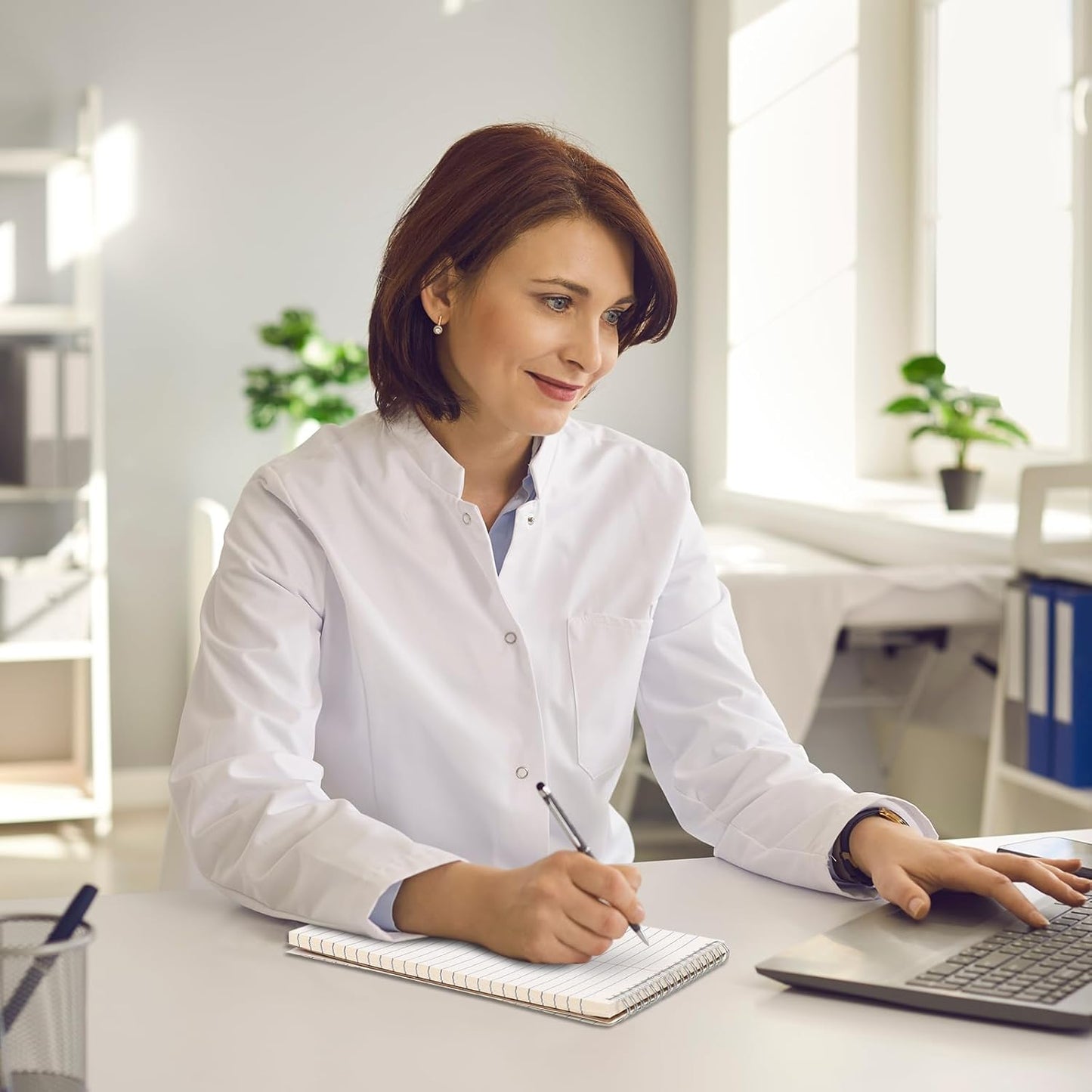 LABUK 15 Pack Steno Pads 6x9 Inches 80 Sheets Spiral Steno Notebooks Gregg Rule, Pocket Notebooks Colorful Covers with Top Spiral Pads for School, University, College, Work, Office