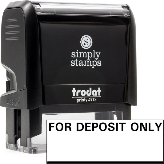 for Deposit Only Office Stamp | 4 Different Sizes | 20 Designs | Multiple Color Options | Perfect for Quick Validation of Office Documents (for Deposit Only, Large)