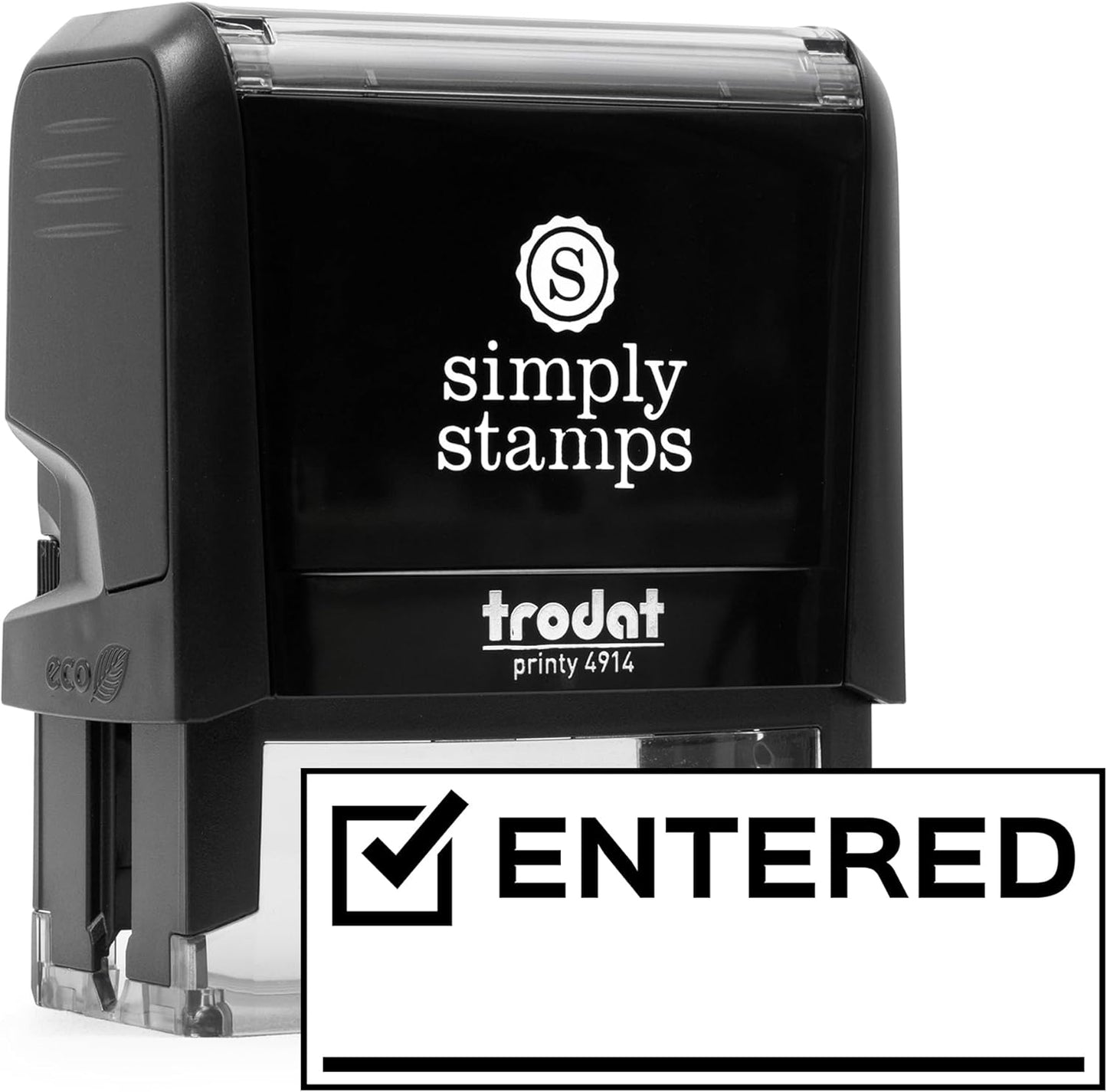 Entered Office Stamp | 4 Different Sizes | 20 Designs | Multiple Color Options | Perfect for Quick Validation of Office Documents (Entered, Xtra Large)