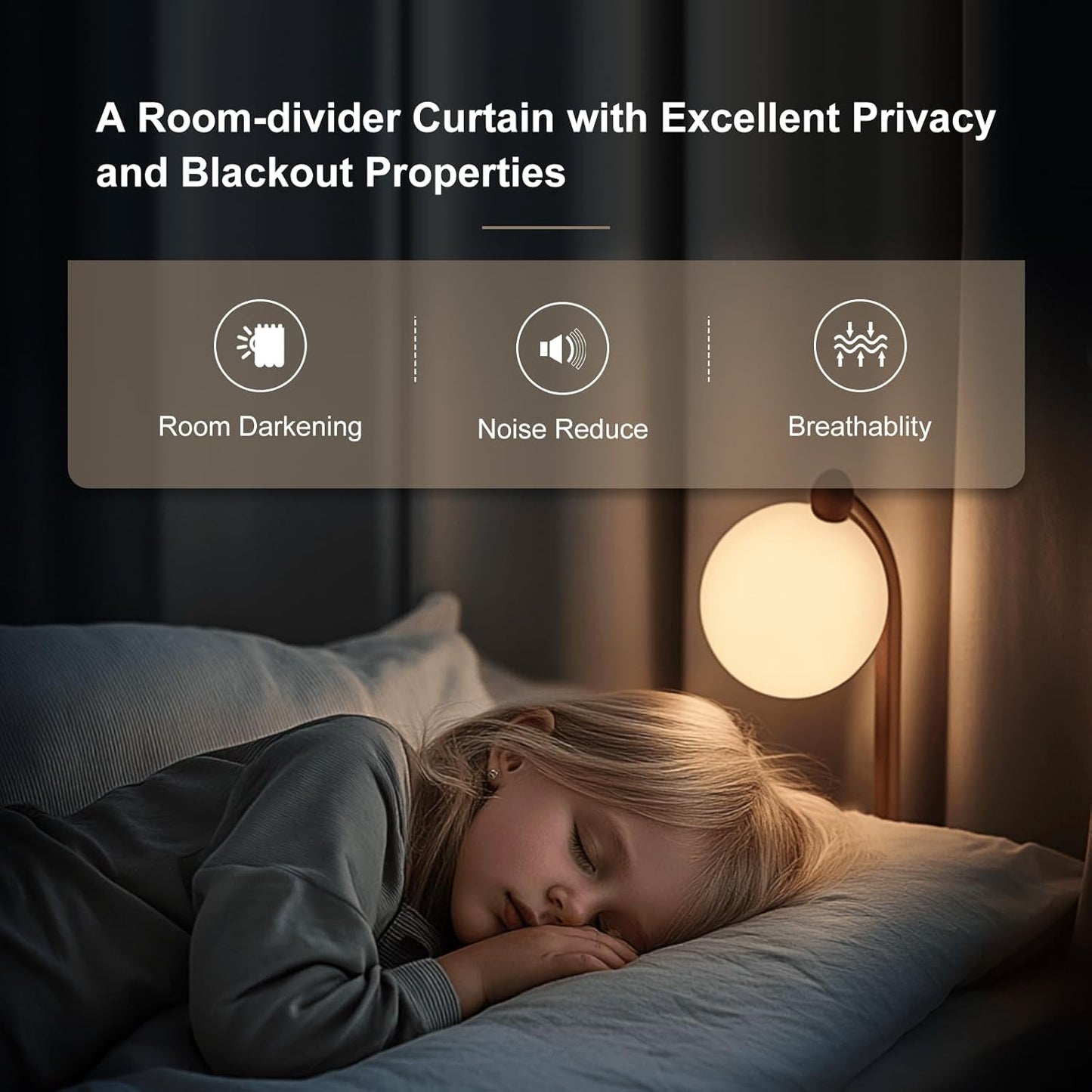 Room Divider Curtains & Flexible Bendable Tracks Set,Privacy Dividers Ceiling Track Curtain Window Blackout Curtains for Living Room Bedroom (W100 × H84 in 1 Panel Grey Drape & White Rail)