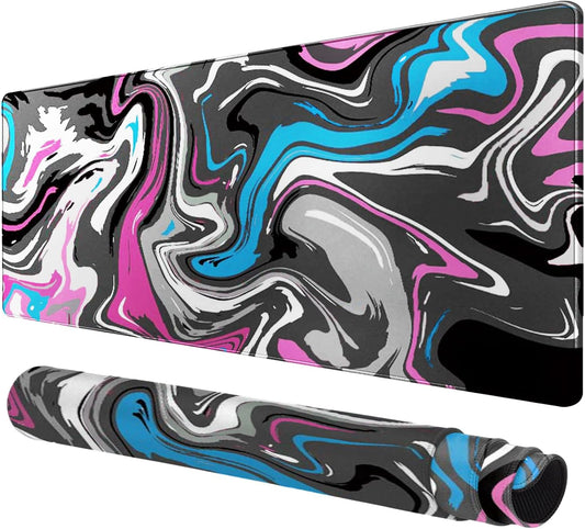 Large Gaming Mouse Pad with Non-Slip Base and Stitched Edges - Desk Mat for Keyboard and Mouse