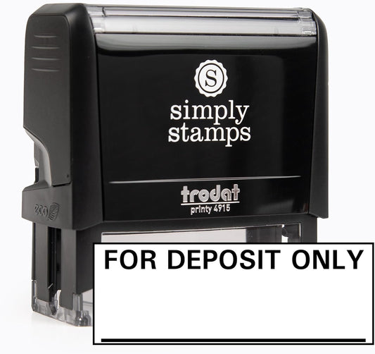 for Deposit Only Office Stamp | 4 Different Sizes | 20 Designs | Multiple Color Options | Perfect for Quick Validation of Office Documents (for Deposit Only, Xtra Wide)