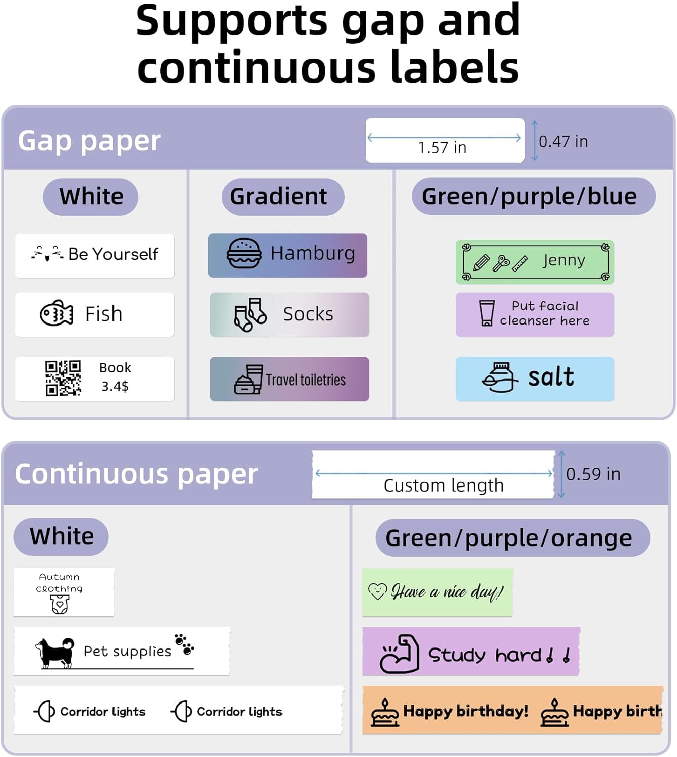 ORGSTA Label Maker Machine with Tape Bluetooth Portable Thermal Labelling Printer for School Home Office Organization, Wireless Mini Labeler S001 Label Machine with Label Sticker Maker, White