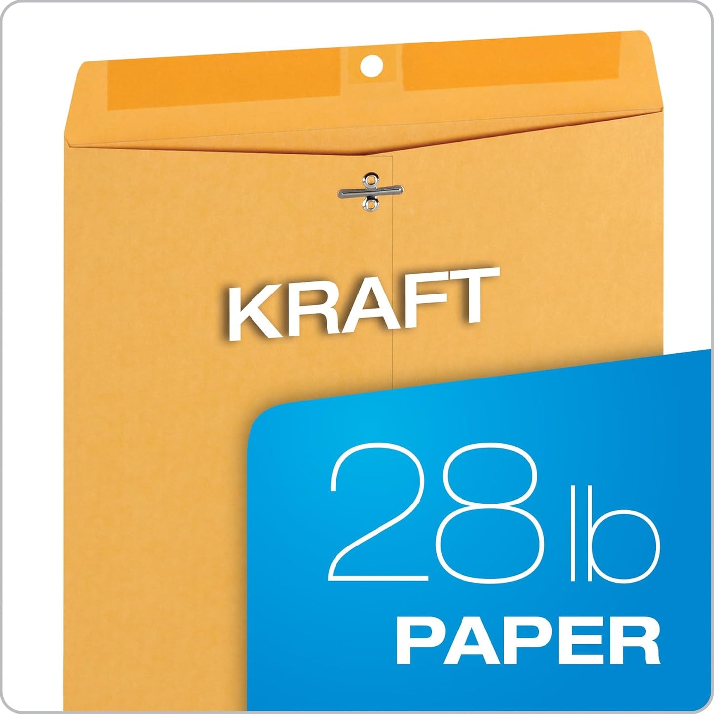 Quality Park, QUA37893, Gummed Kraft Clasp Envelopes, 100 / Box, Kraft, 9.5 x 12.5 Inches