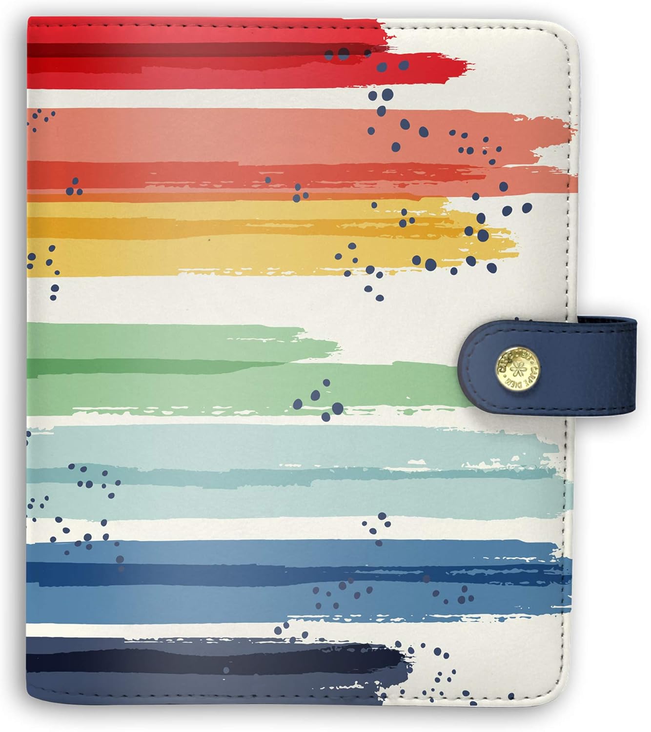 Pukka Pad, Carpe Diem Personal Planner - Soft Cover Binder with Weekly, Monthly Undated Inserts in Tabbed Sections, Interior Pockets and Sticker Sheets - 8 X 7.5 X 1.4 Inches, Colour Wash