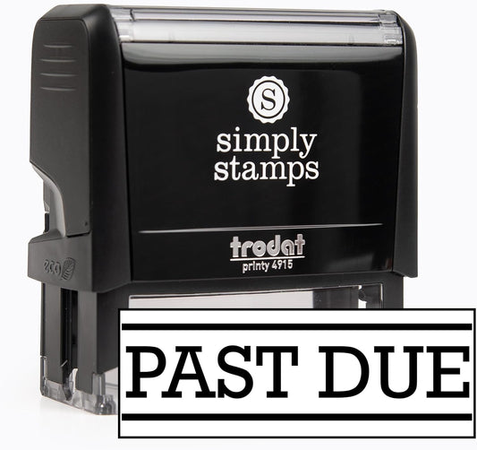 Past Due Office Stamp | 4 Different Sizes | 20 Designs | Multiple Color Options | Perfect for Quick Validation of Office Documents (Past Due, Xtra Wide)