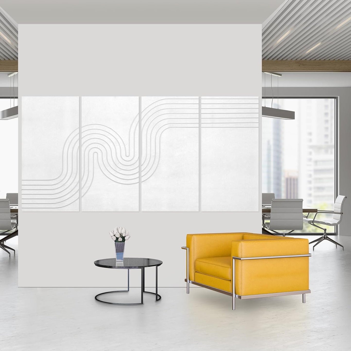 UMIACOUSTICS 4 Pack Decorative Acoustic Panels,Total 94.4” x 47.2” Sound Proof Panels,Decorative Sound Treatment Panel for Home, Office, Recording Studio,White