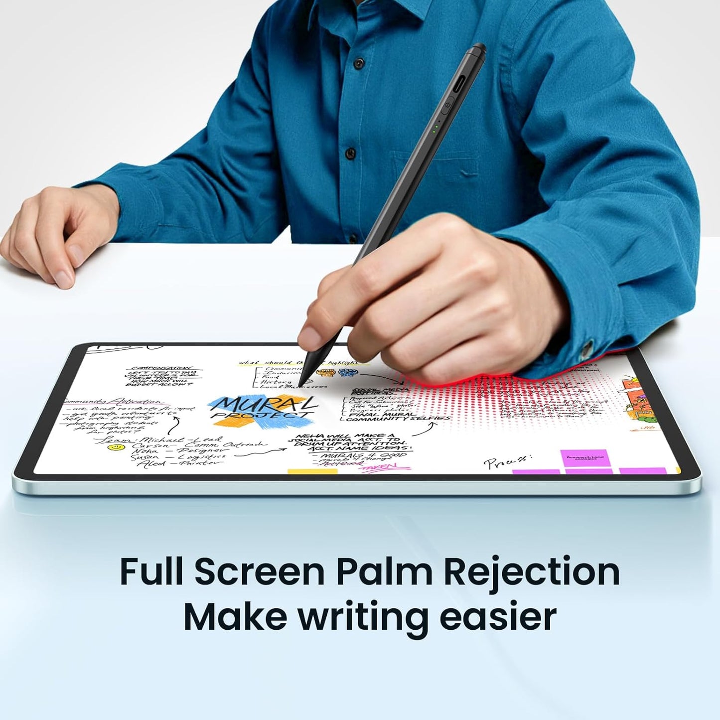 Stylus Pen for iPad(2025-2018),13 mins Fast Charge Pencil with Tilt Sensitivity and Palm Rejection for iPad A16/10/9/8/7/6,Air 13"/11"/M3/M2/5/4/3,Pro 11"/13"/12.9"/M4/M2/M1,Mini 7/6/5,Black