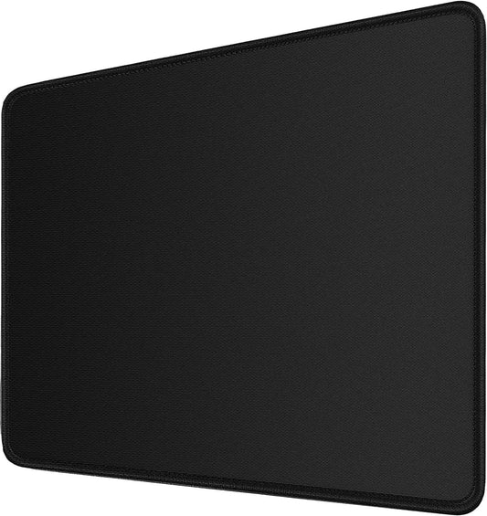 Mouse pad, Gaming Mouse pad Durable Stitched Edge, Premium-Textured Water Resist Mousepad, Non-Slip Rubber Base Mouse Pads for Computers, Laptop, Gaming, Home, Office, 11.8 x 9.9 in, Black