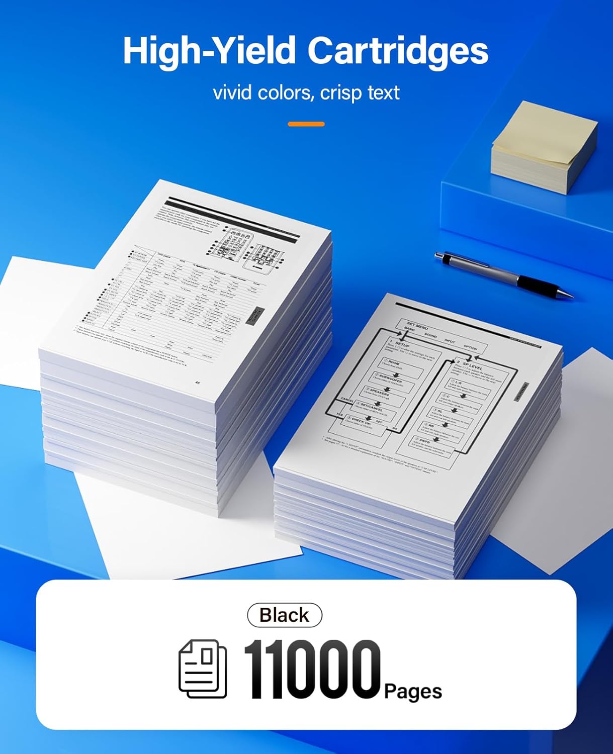 Phaser 3320 Black High Capacity Toner Cartridge 106R02307 Black 1-Pack Replacement for Xerox 106R02305 106R02307 Toner Compatible with Xerox Phaser 3320 3320DNI Ink All-in-One Copier