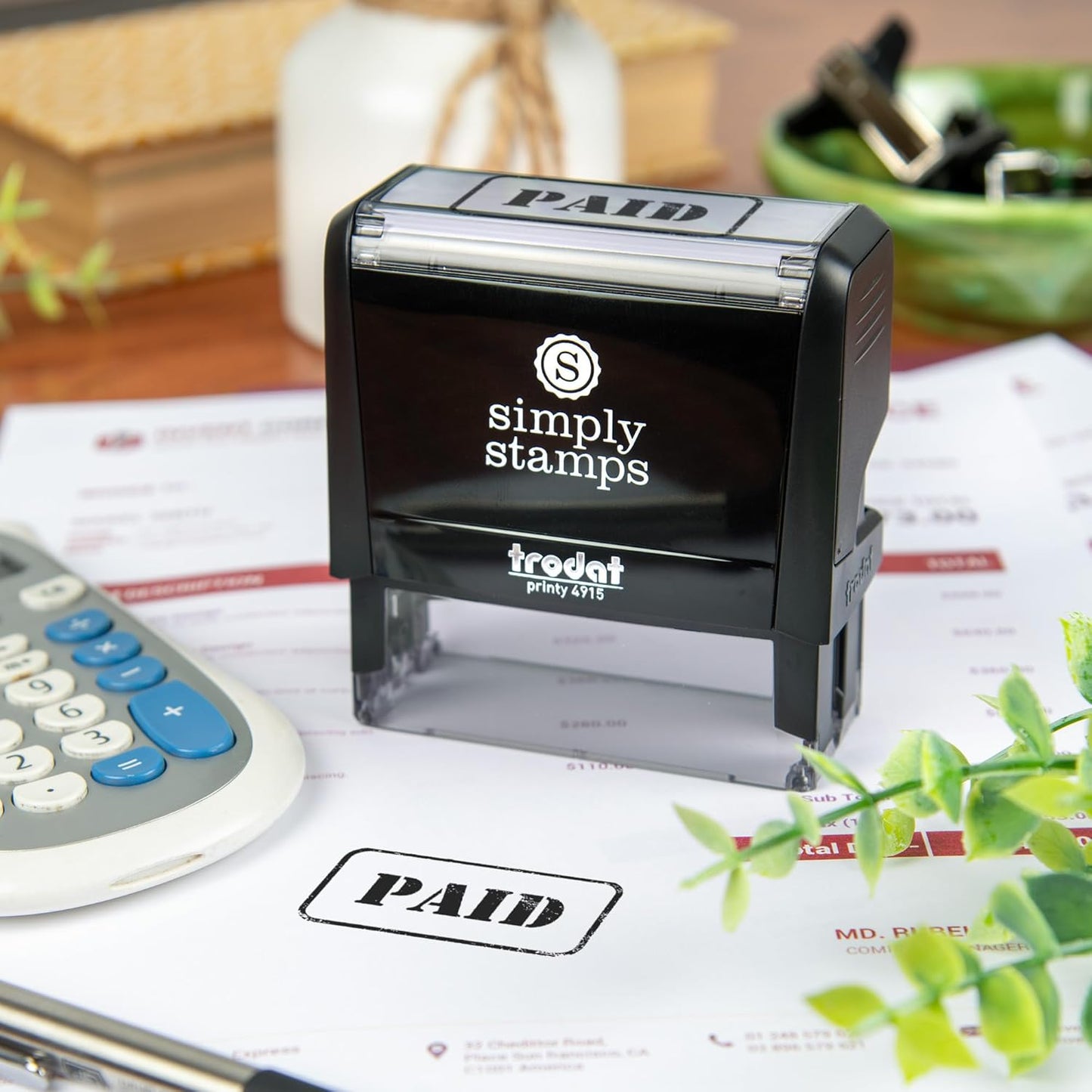 Paid Office Stamp | 4 Different Sizes | 20 Designs | Multiple Color Options | Perfect for Quick Validation of Office Documents (Paid, Xtra Wide)