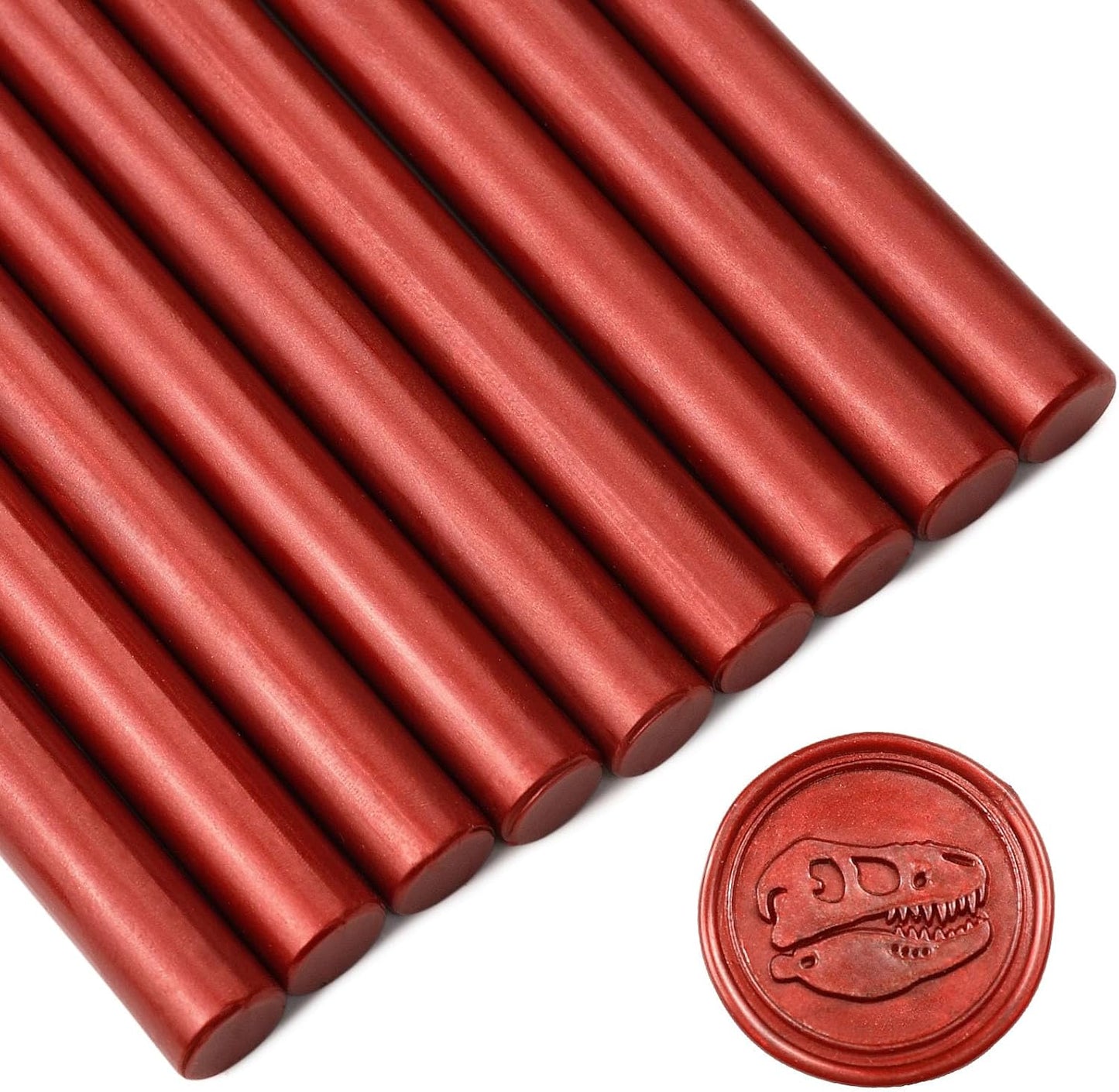 Large Glue Gun Wax Seal Sticks - Blood Red - Homemade Wax Seals for Wedding Invitation, Thanks Cards Envelopes, Snail Mails, Gift Wrapping,