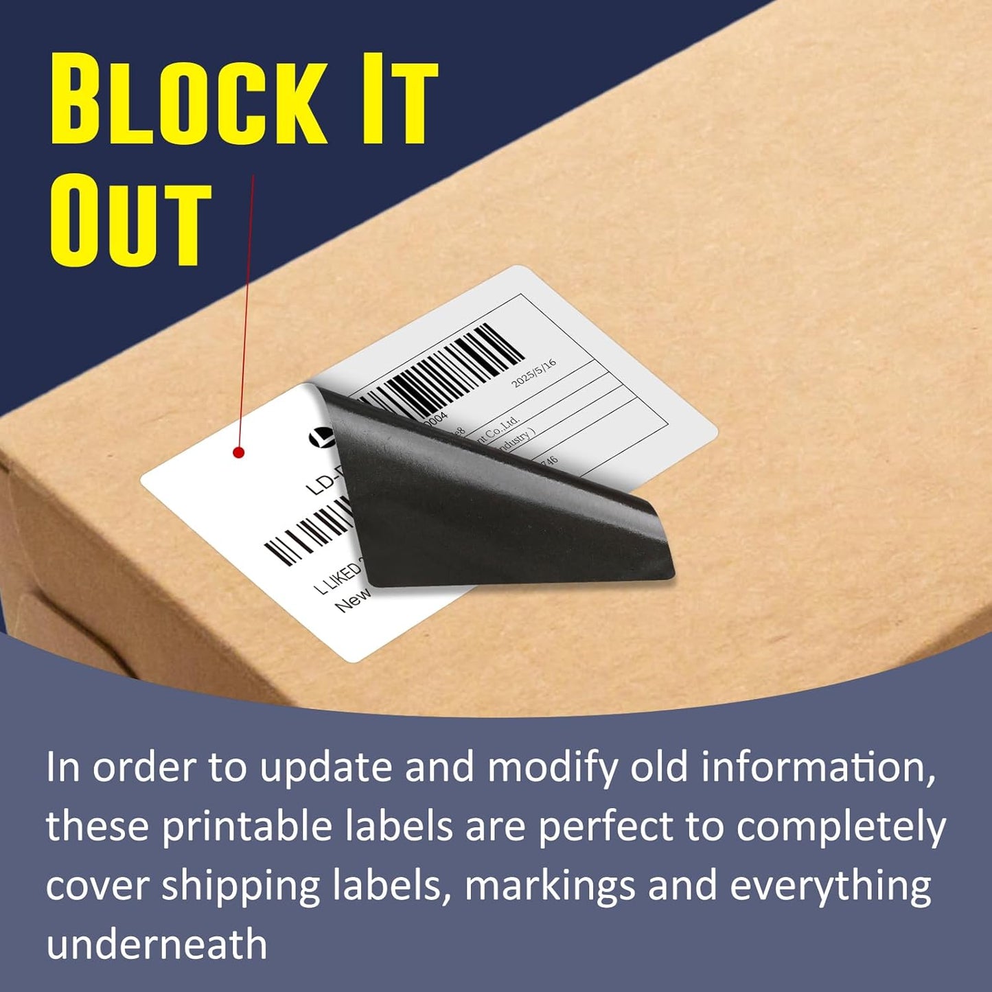 L LIKED 2.25" x 4" Direct Thermal Labels, Permanent Adhesive Shipping Postage Label & Compatible with Rollo, Zebra and Other Desktop Printers (1 Roll, 350 Labels)