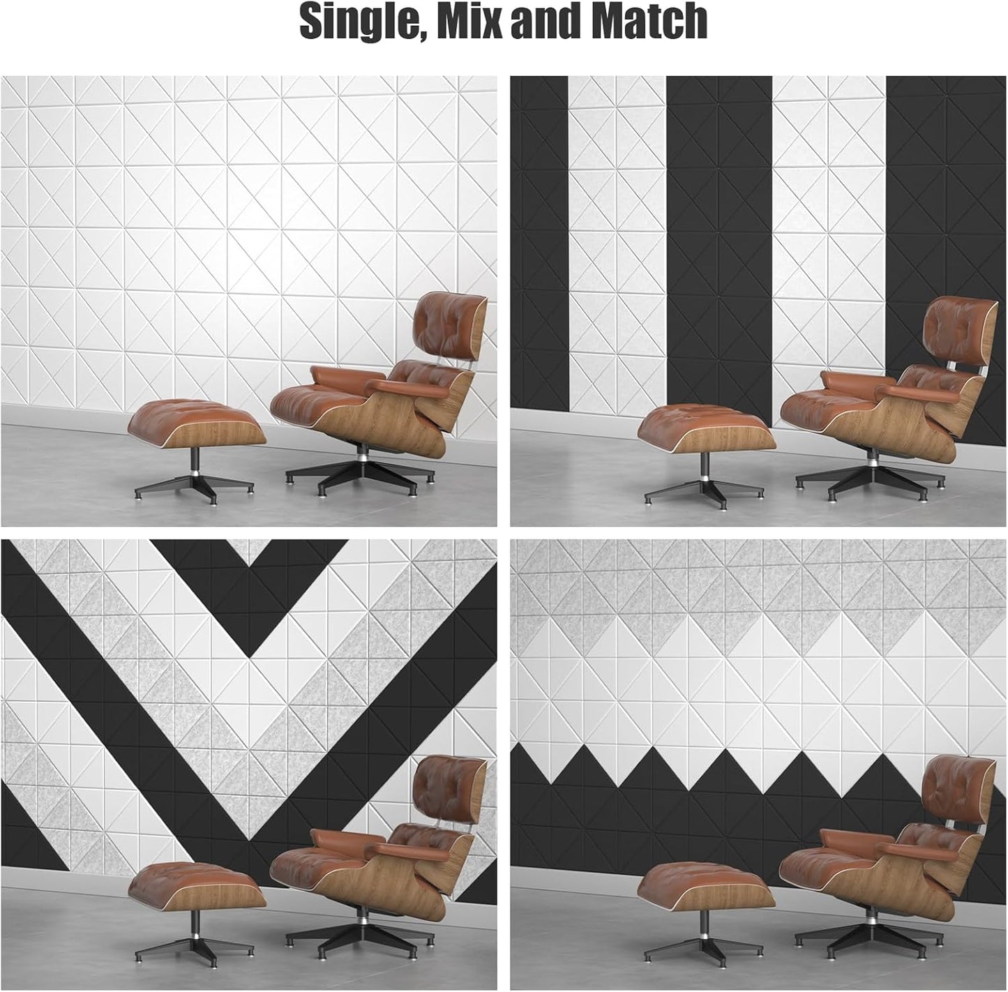 Sonicism 22 Pack X-Lined Acoustic Panels with Self-Adhesive, 12"X 12"X 0.4" Sound Proof Foam Panels, Decorative Soundproof Wall Panels, Sound Absorbing Tile for Home & Offices, White