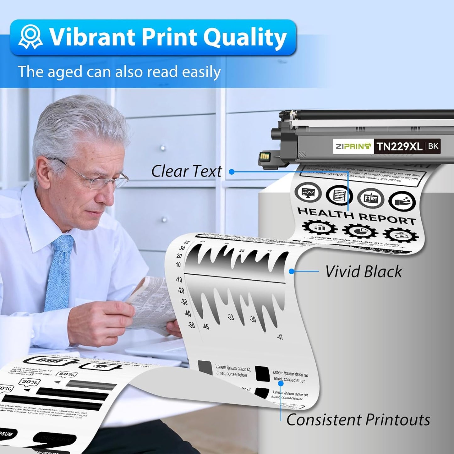 TN229XL Black Toner TN229XLBK 2 Pack Compatible Replacement for Brother TN229XL TN229 Black Toner Cartridges for Brother MFC-L3780CDW HL-L3280CDW MFC-L3720CDW HL-L3220CDW Printer