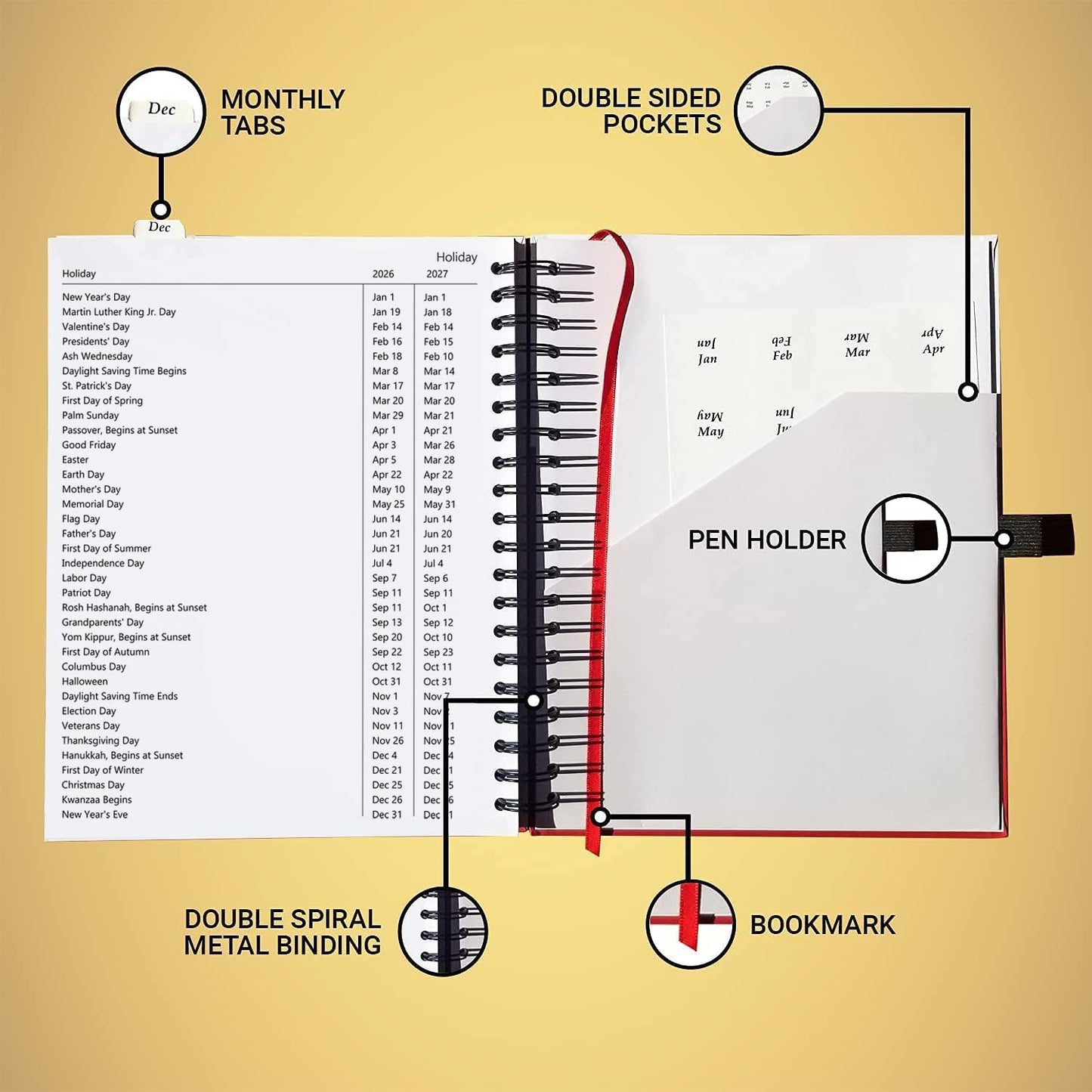 Appointment Book 2026 2027 Daily & Hourly 15 minutes, Schedule Planner Book by Strive Zen, HARDCOVER, Large, 8.5" x 11", Hourly, Weekly Planner, Monthly Planner, 18 Months, January 26 - July 27