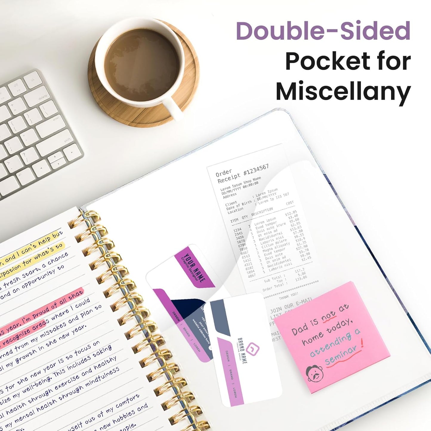 Lined Spiral Notebook Journal for Work, 300 Pages Thick B5 (7.1"x10") College Ruled Journal for Women & Writing, Hardcover Notebook for Note Taking, Perfect for Office Home School, Distant Peak