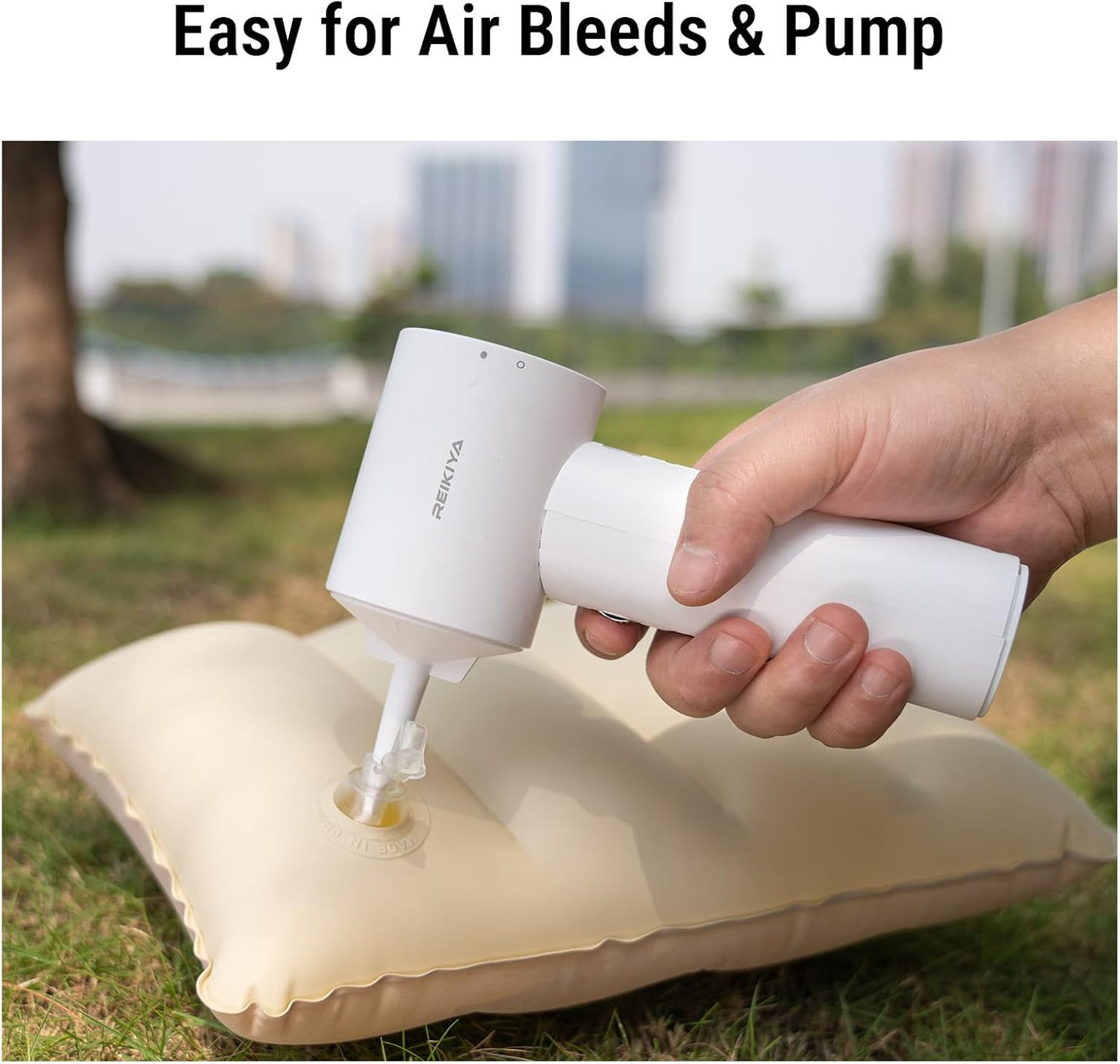 REIKIYA 14KPA High Power Mini Car Vacuum Computer Keyboard Cleaner and Blower Cordless Portable Handheld Vacuum & Compressed Air Duster 2in1 with Green LED Light& Multi-Nozzles for Car Home Office