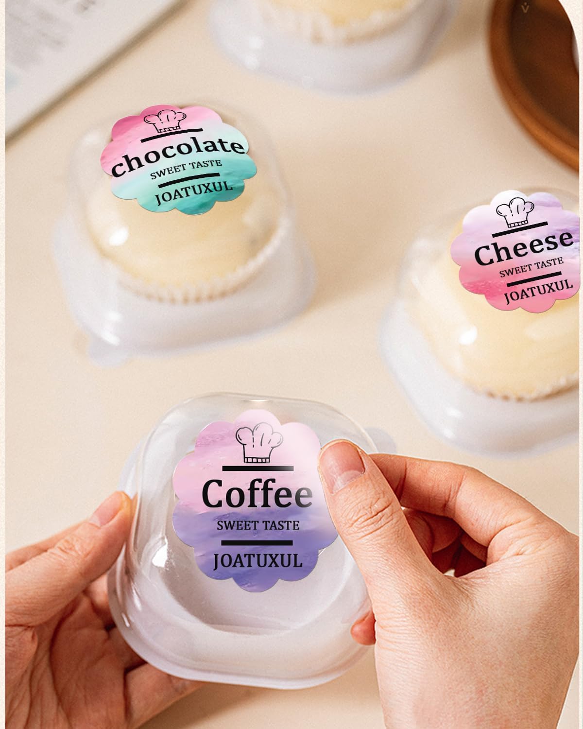 2''2'' Flower Thermal Sticker Labels, 500 Self-Adhesive Direct Thermal Labels/1 Roll, Multi-Purpose for DIY Logo Design, Name Tag, QR Code, Nebula