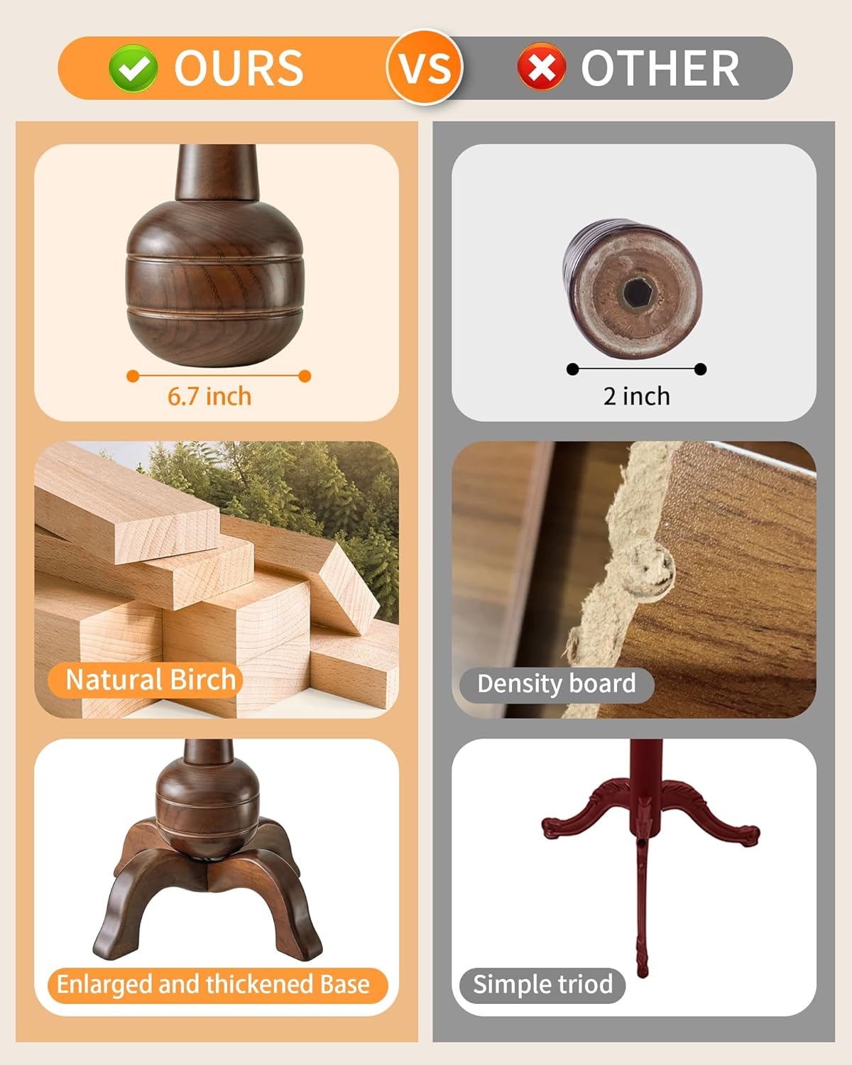 EZIVIEZ Wooden Coat Rack Stand, Solid Wood Freestanding Coat Rack with 11 Hooks, Creative Design Tree Branch-look Coat Racks,Walnut Brown Standing Coat Hanger Jacket Tree Stand for Office, Entryway