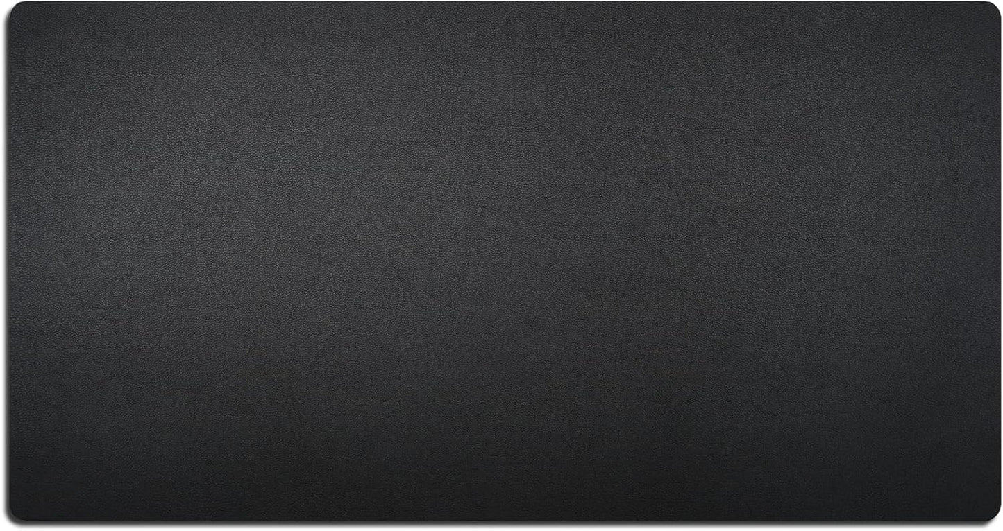 Nekmit Leather Desk Blotter Pad 34 x 17 Inches, Flat, Non-Slip, Waterproof, Black