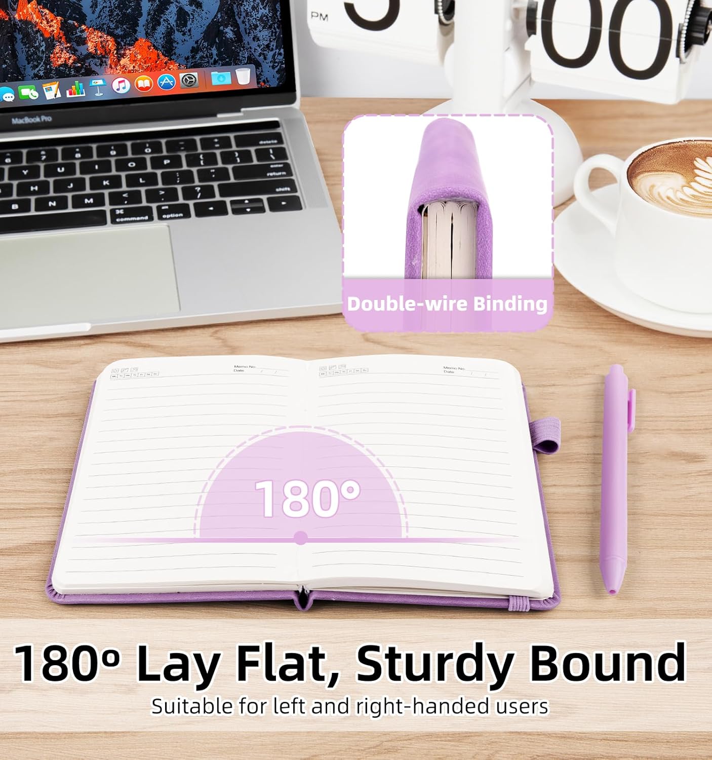 3 Pack Pocket Journaling Notebooks, A6 Small Notebook For Note Taking Journaling Notebooks Journals For Writing Mini Note Pads With Pen Holder 120 Pages 100 GSM Thick Paper-3 Purple