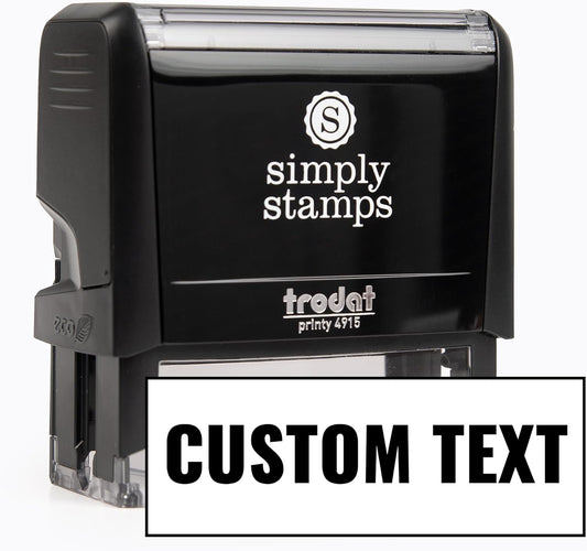 Custom Text Office Stamp | 4 Different Sizes | 20 Designs | Multiple Color Options | Up to 3 Lines of Text | Perfect for Quick Validation of Office Documents (Custom Text, Xtra Wide)