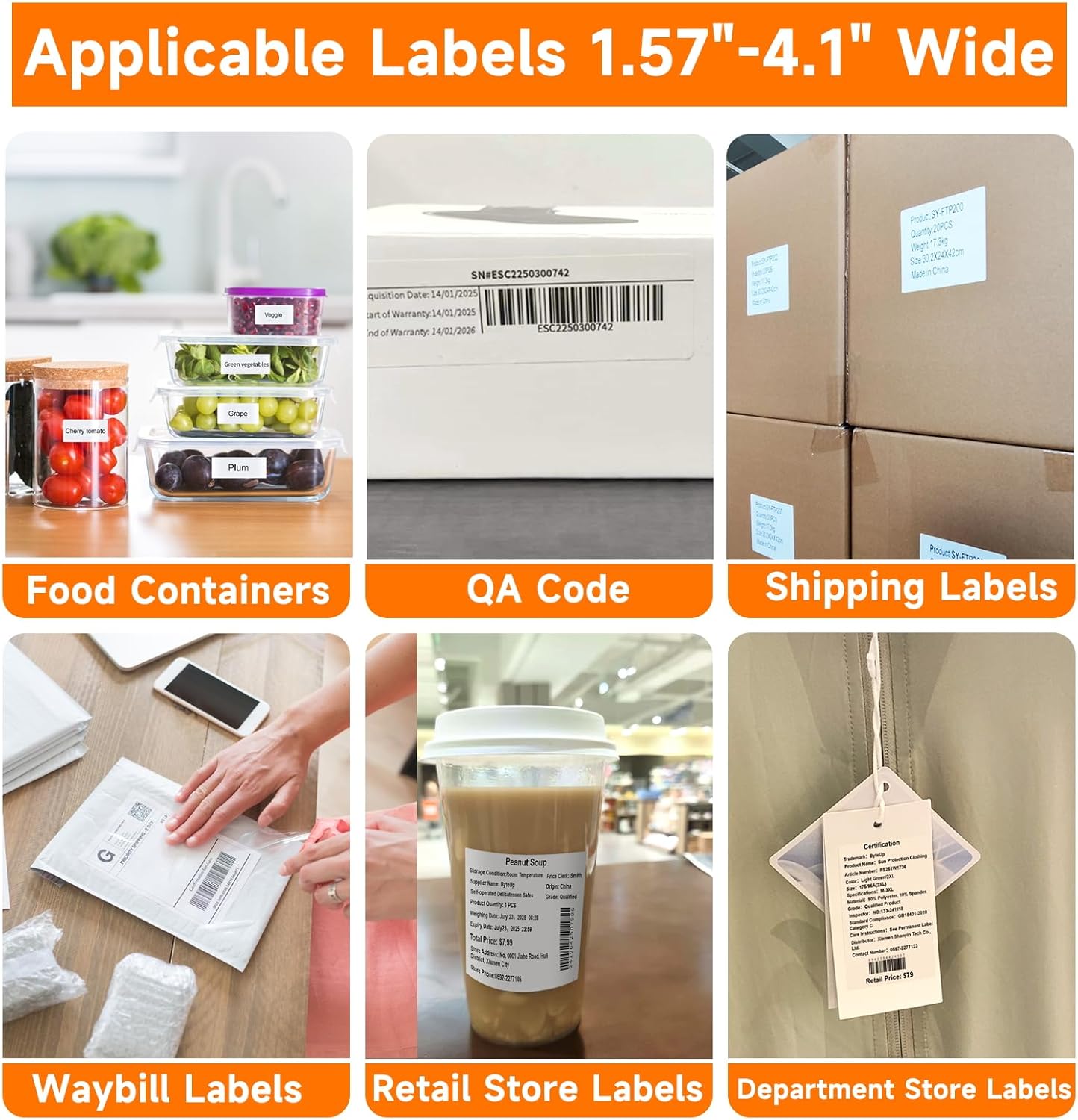 Bluetooth Thermal Shipping Label Printer, Wireless 4x6 Shipping Label Printer for Small Business, Support iOS, Android, Windows and Mac, Compatible with Amazon, Ebay, Shopify, Etsy, USPS.