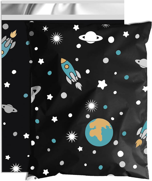 Planets Poly Mailer 6x9 Inch 100 Pcs, Waterproof Shipping Bags for Clothing, Tear-Resistant Mailier Bags, Strong Mailing Bags with Self-Seal